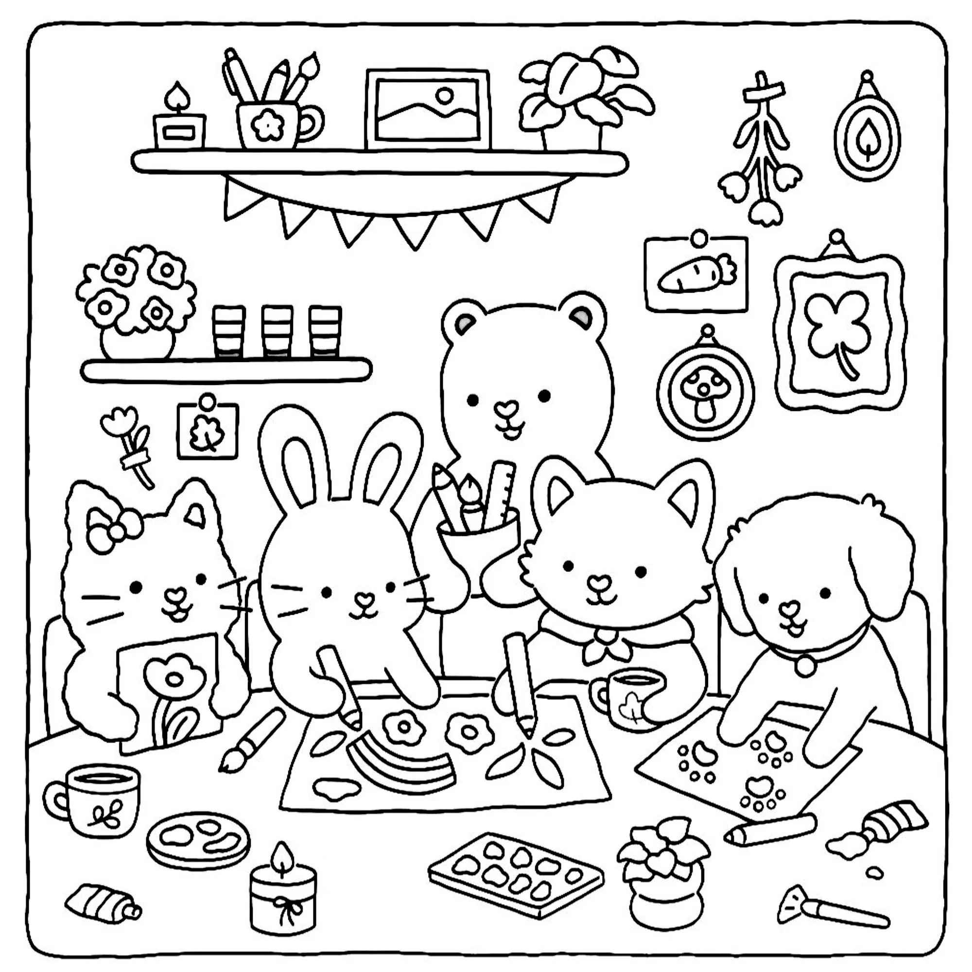 10 Bold And Easy Coloring Pages Bold And Easy Coloring Book Chibi Coloring Page Kawaii Coloring Book Stress Relief Coloring Print Pdf Etsy Israel