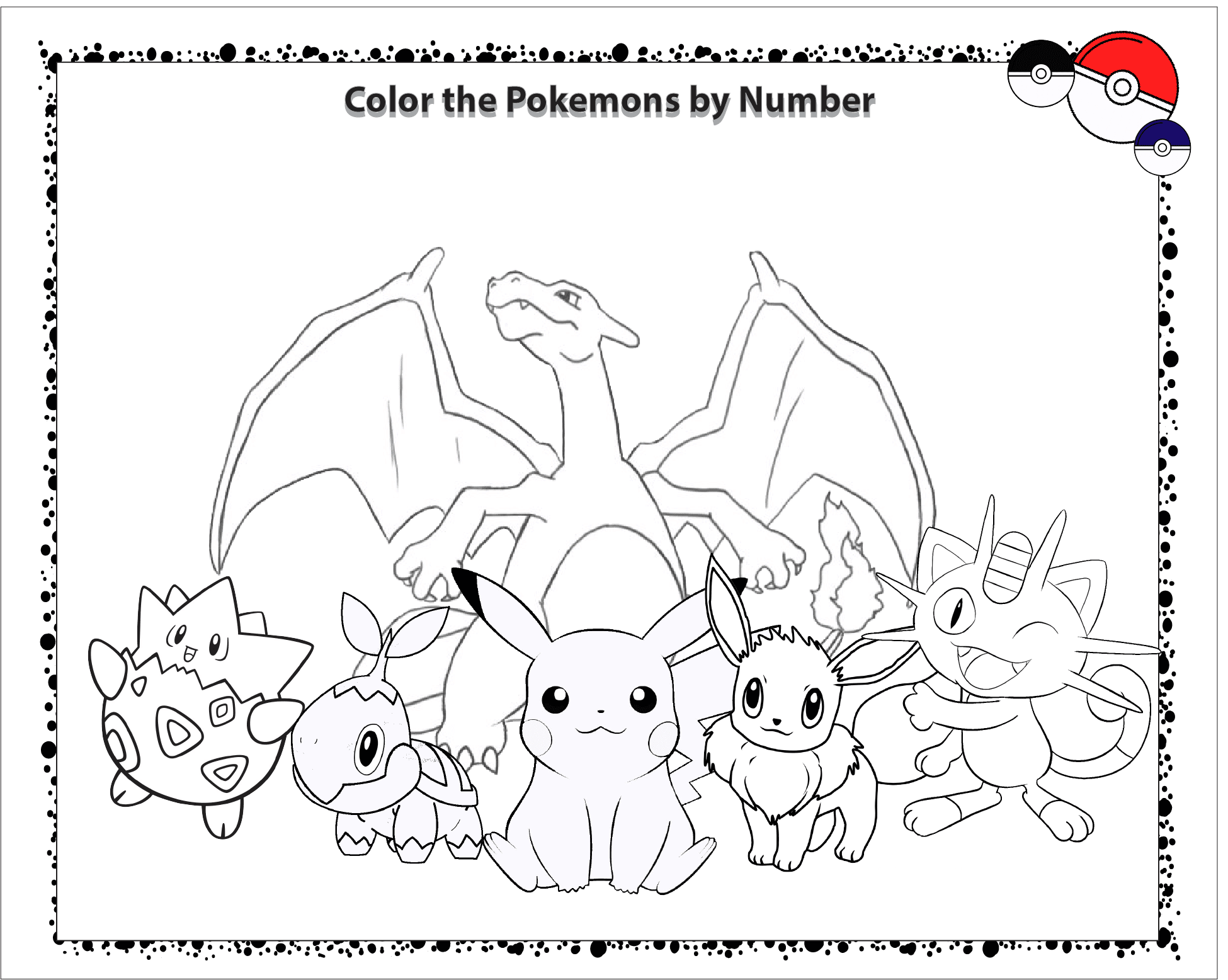 10 Exciting Pokemon Color By Number Coloring Pages Free Printable