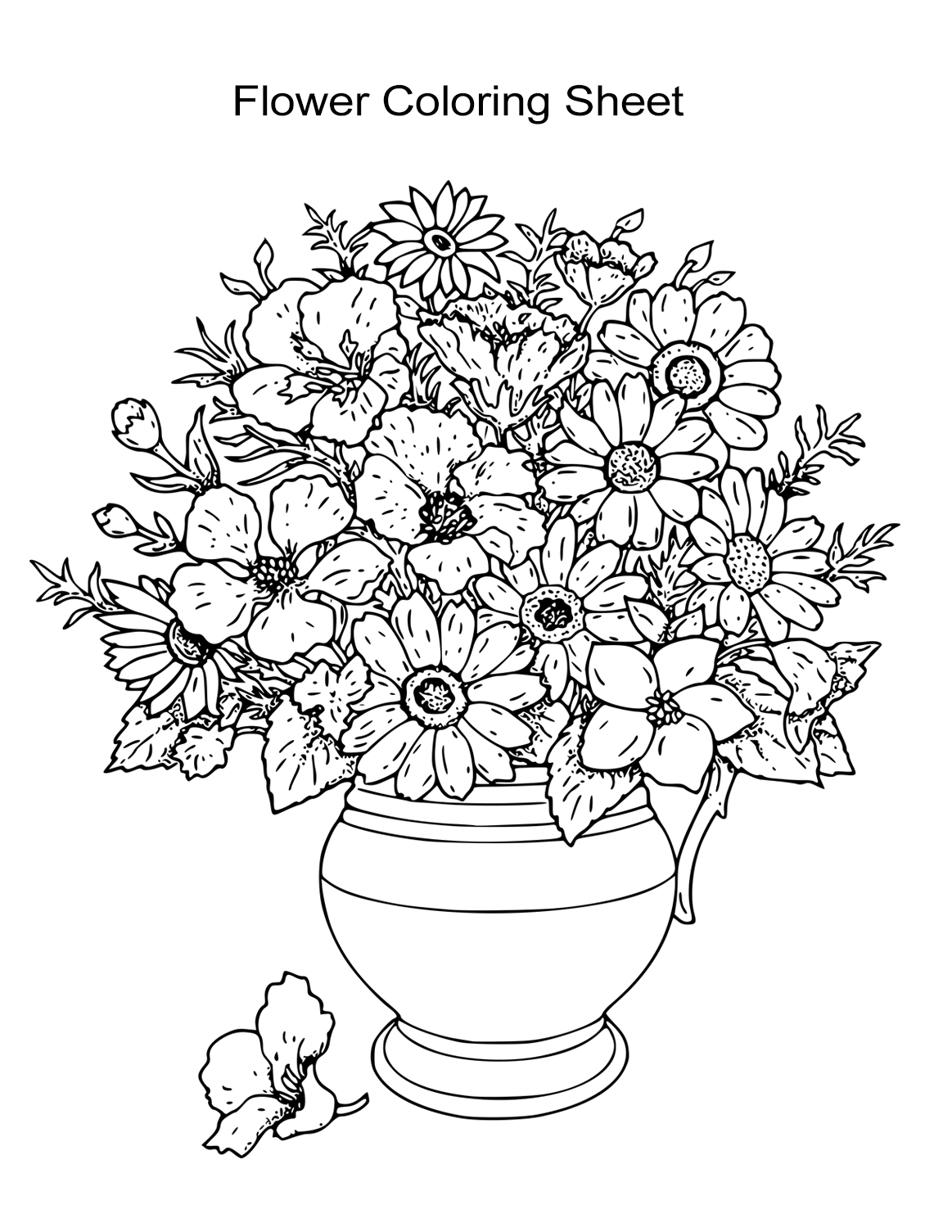 10 Flower Coloring Sheets For Girls And Boys ALL ESL 10 Flower Coloring Sheets For Girls And Boys ALL ESL