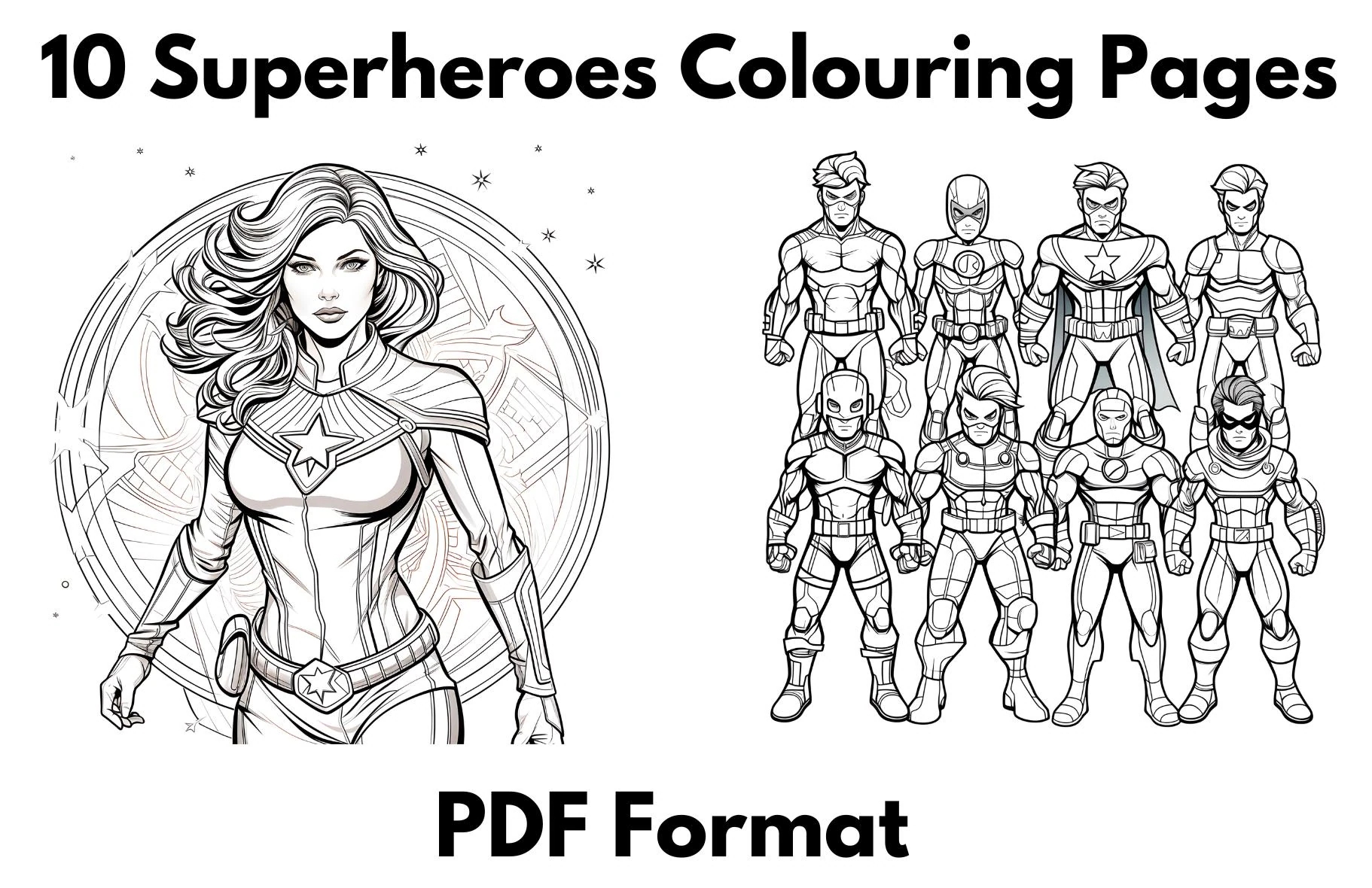 10 Wonder Woman Coloring Pages