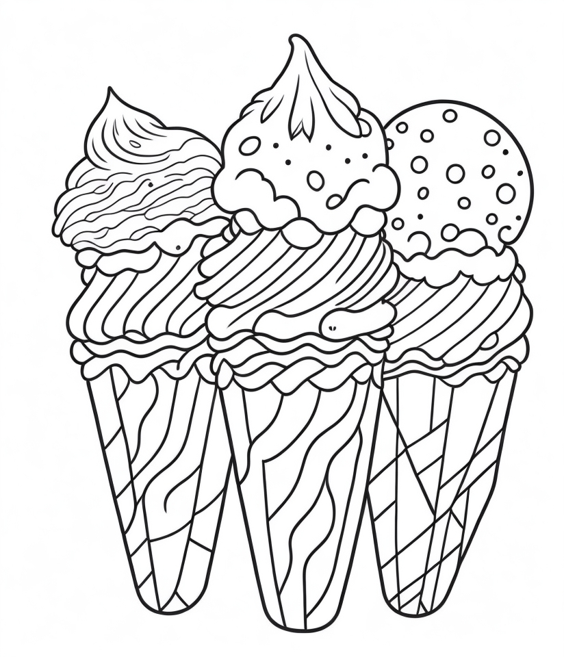 10 Realistic IceCream Coloring Pages For Kids And Adults Made By Teachers