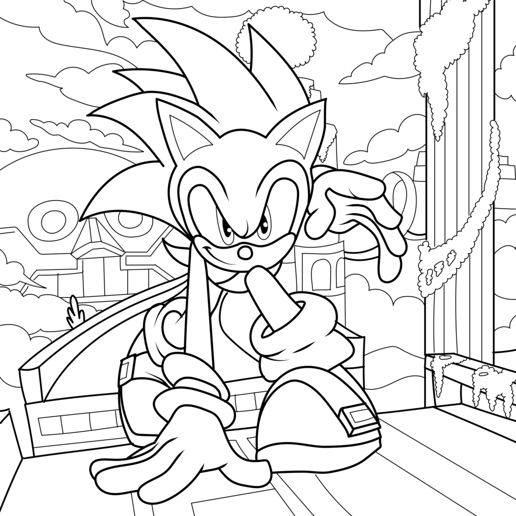 Sonic Fox Coloring Pages