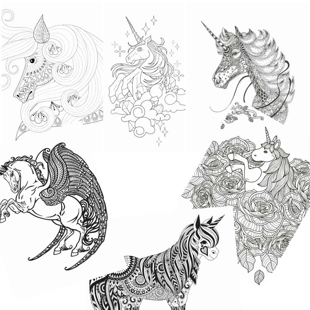 11 Free Printable Unicorn Coloring Pages For Adults Nerdy Mamma