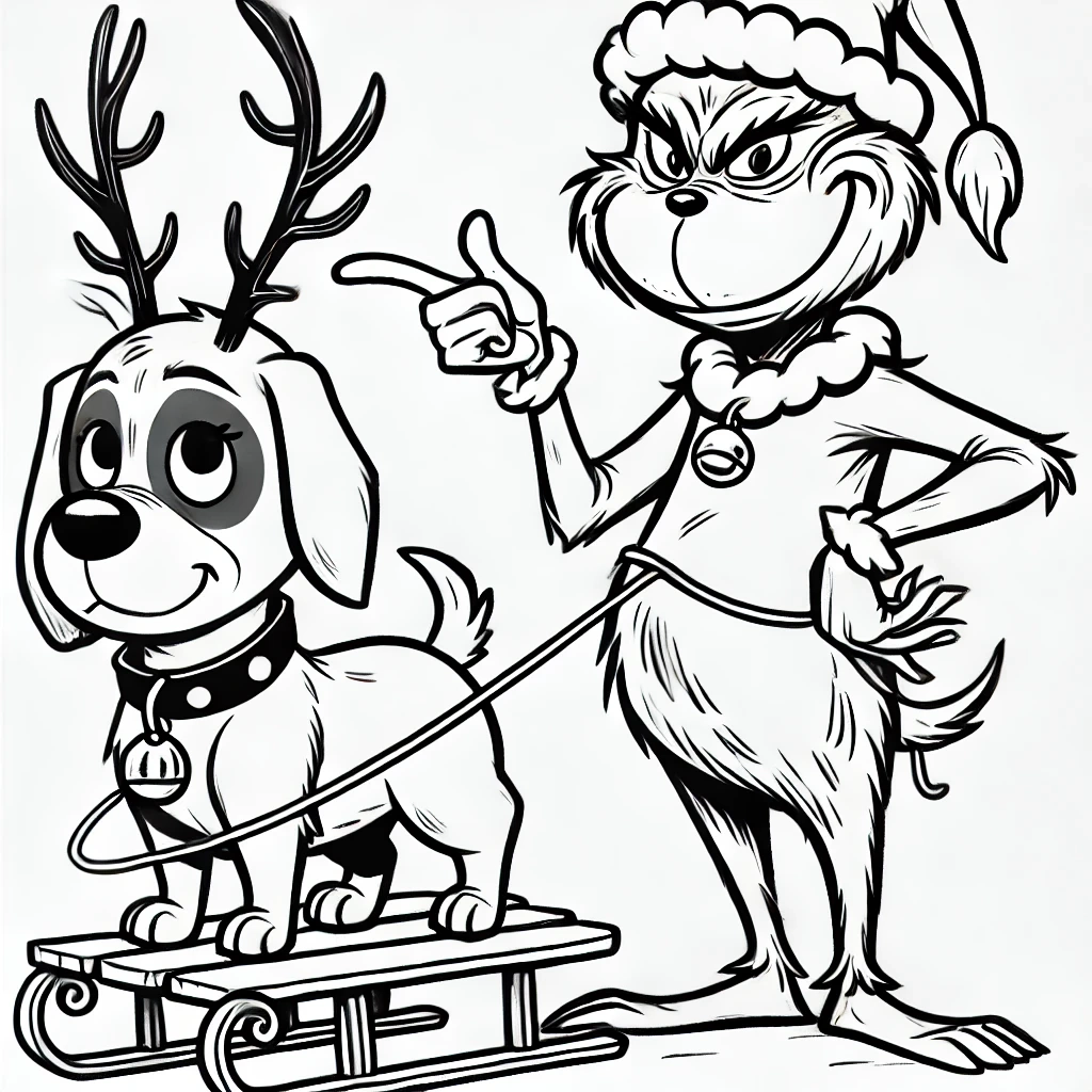 Grinch Max Coloring Pages