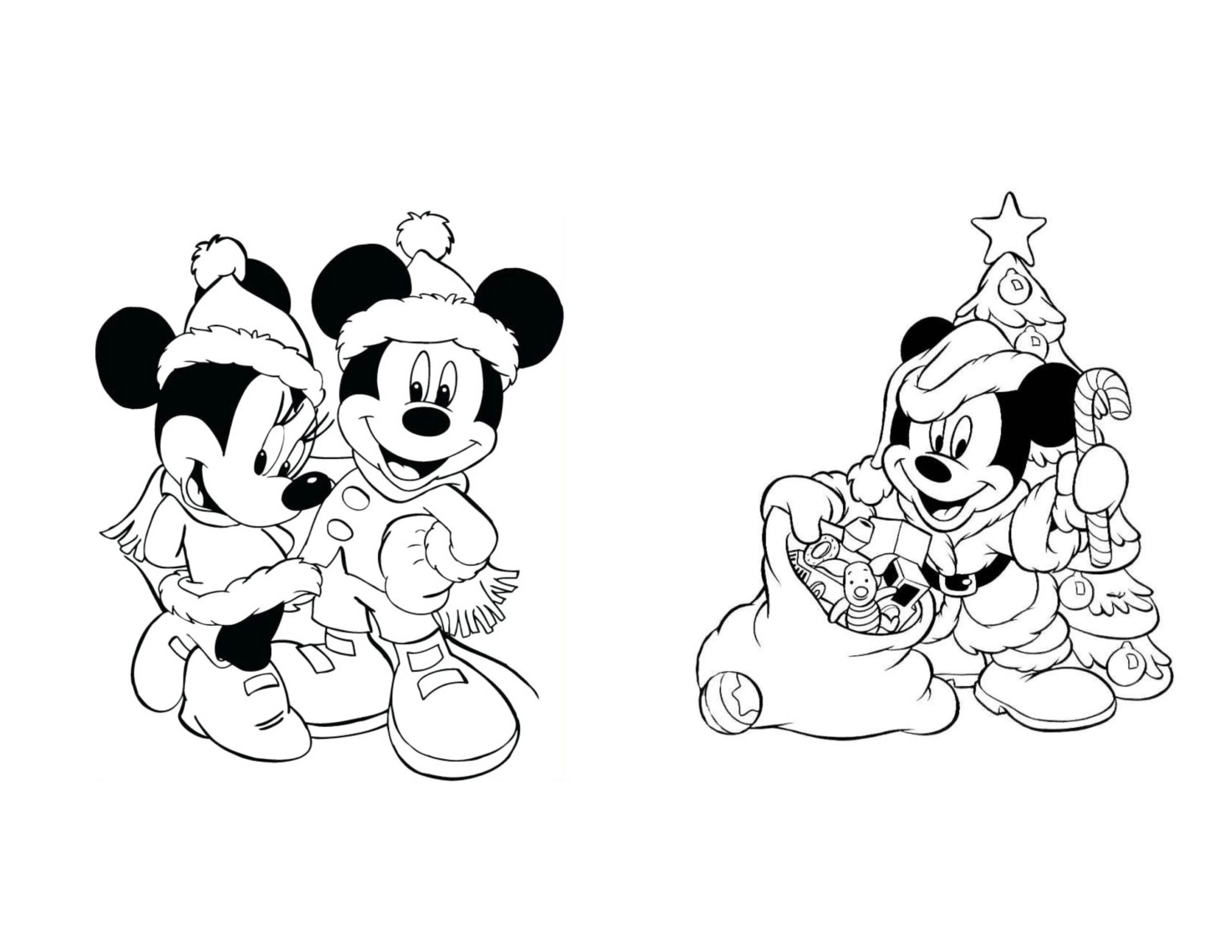 11 Pages Of Mickey Mouse Christmas Coloring Book Printable PDF Coloring Book Minnie Mouse Coloring Mickey And Friends Printable Etsy