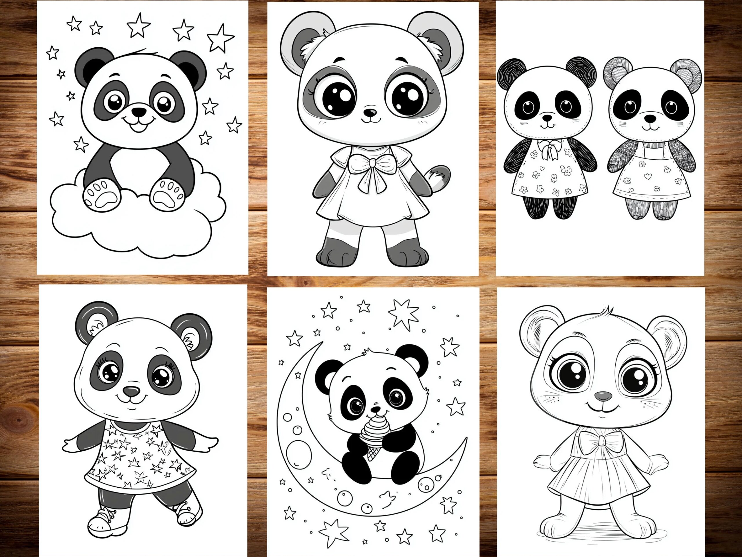 115 Cute Panda Coloring Pages For Kids kawaii Panda Activity fun Kids Coloring Pages Etsy Sweden