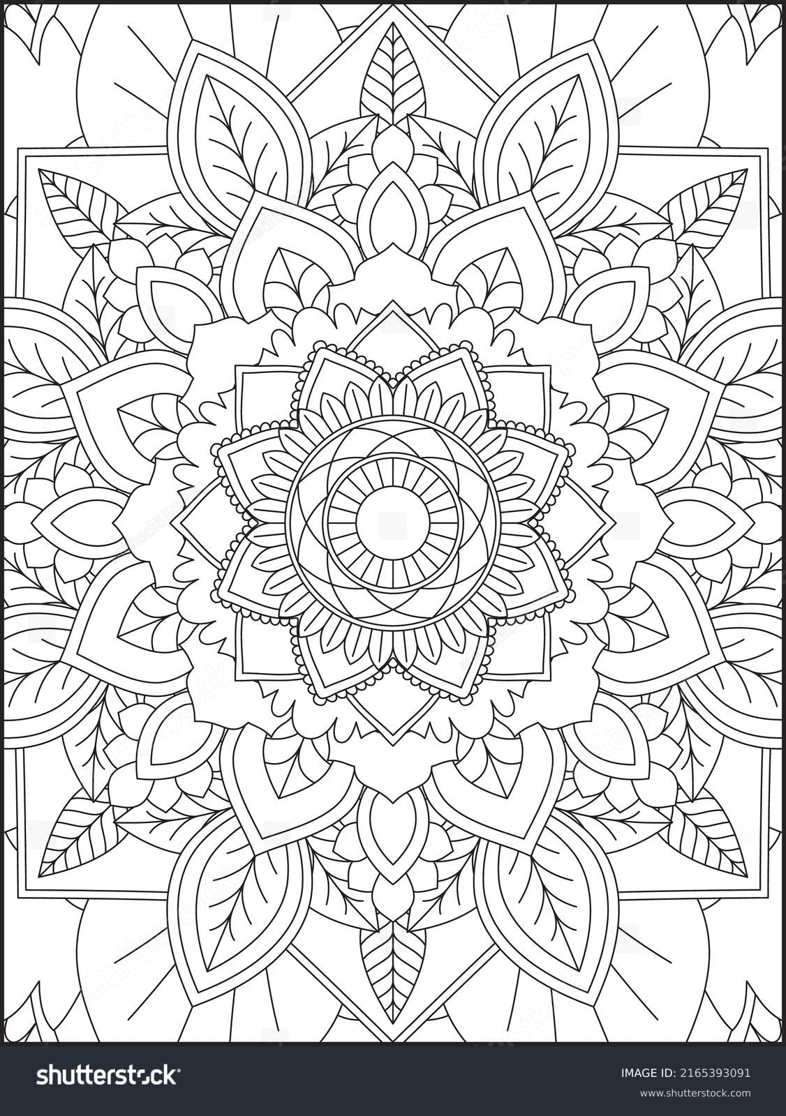 115 Thousand Mandala Adult Coloring Pages Royalty Free Images Stock Photos Pictures Shutterstock