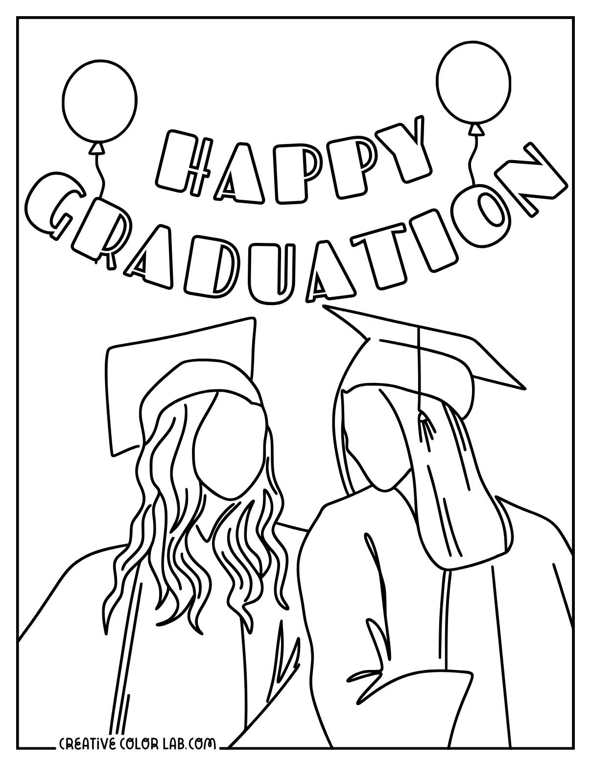 15 Graduation Coloring Pages Free PDF Printables