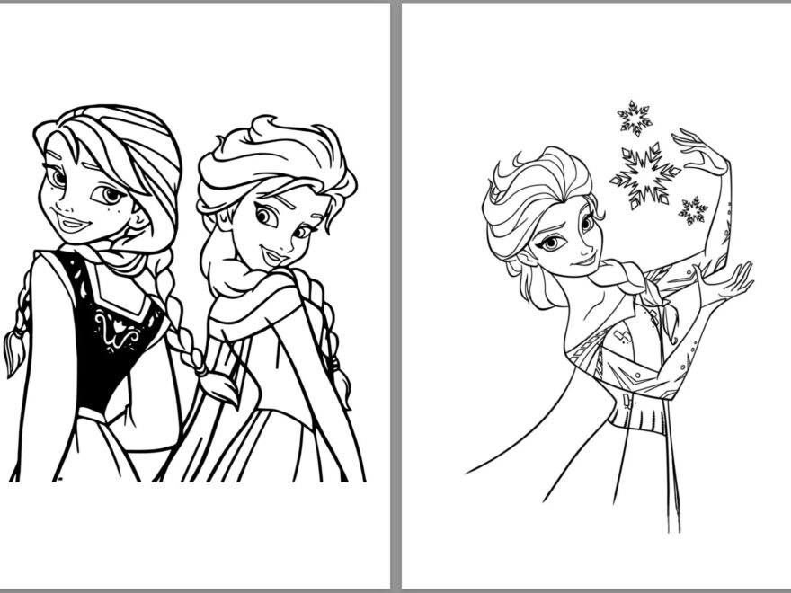 15 Pages Of Frozen Coloring Book Printable PDF Coloring Book Anna Elsa Olaf Coloring Pages Frozen 2 Etsy