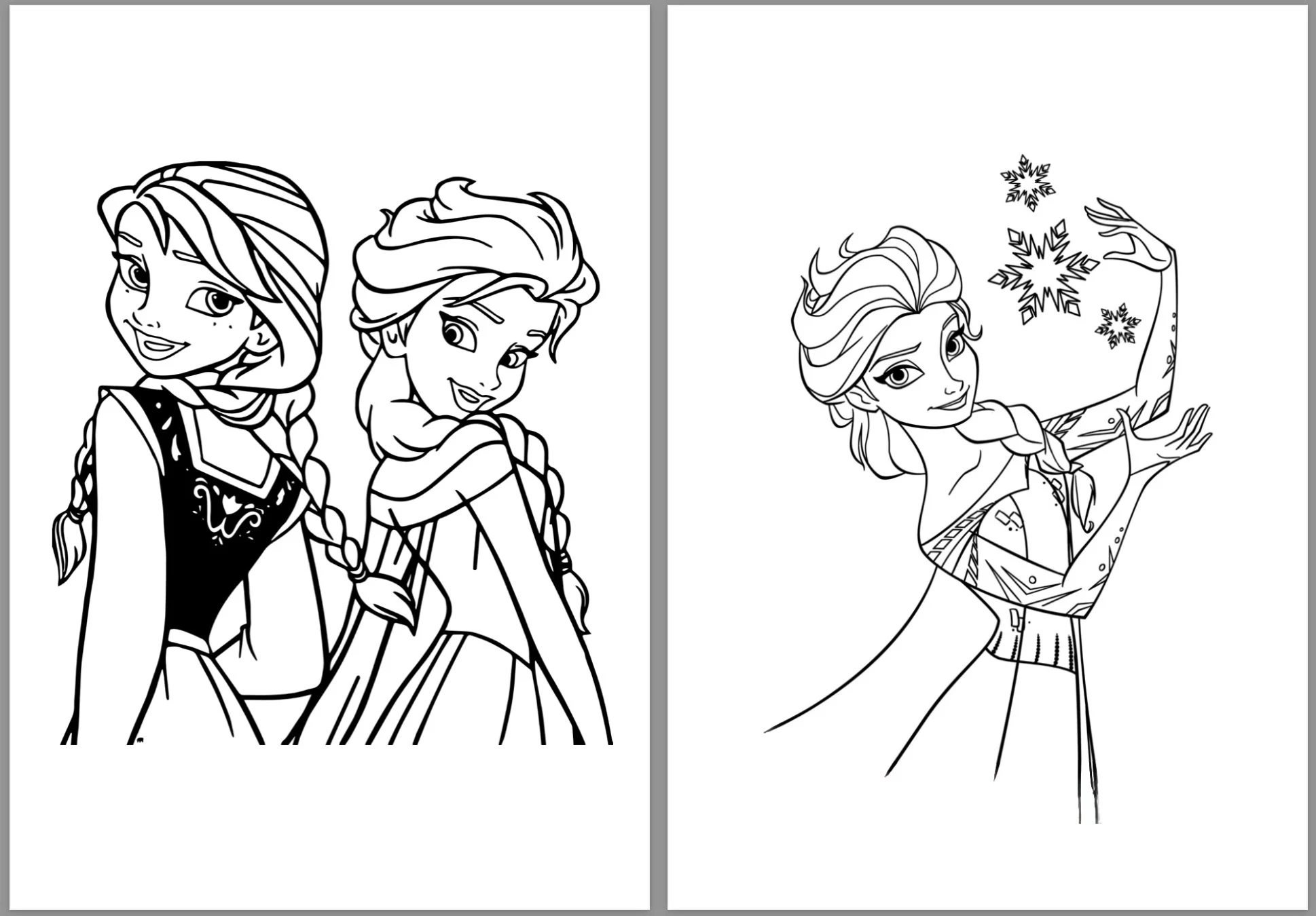 15 Pages Of Frozen Coloring Book Printable PDF Coloring Book Anna Elsa Olaf Coloring Pages Frozen 2 Etsy