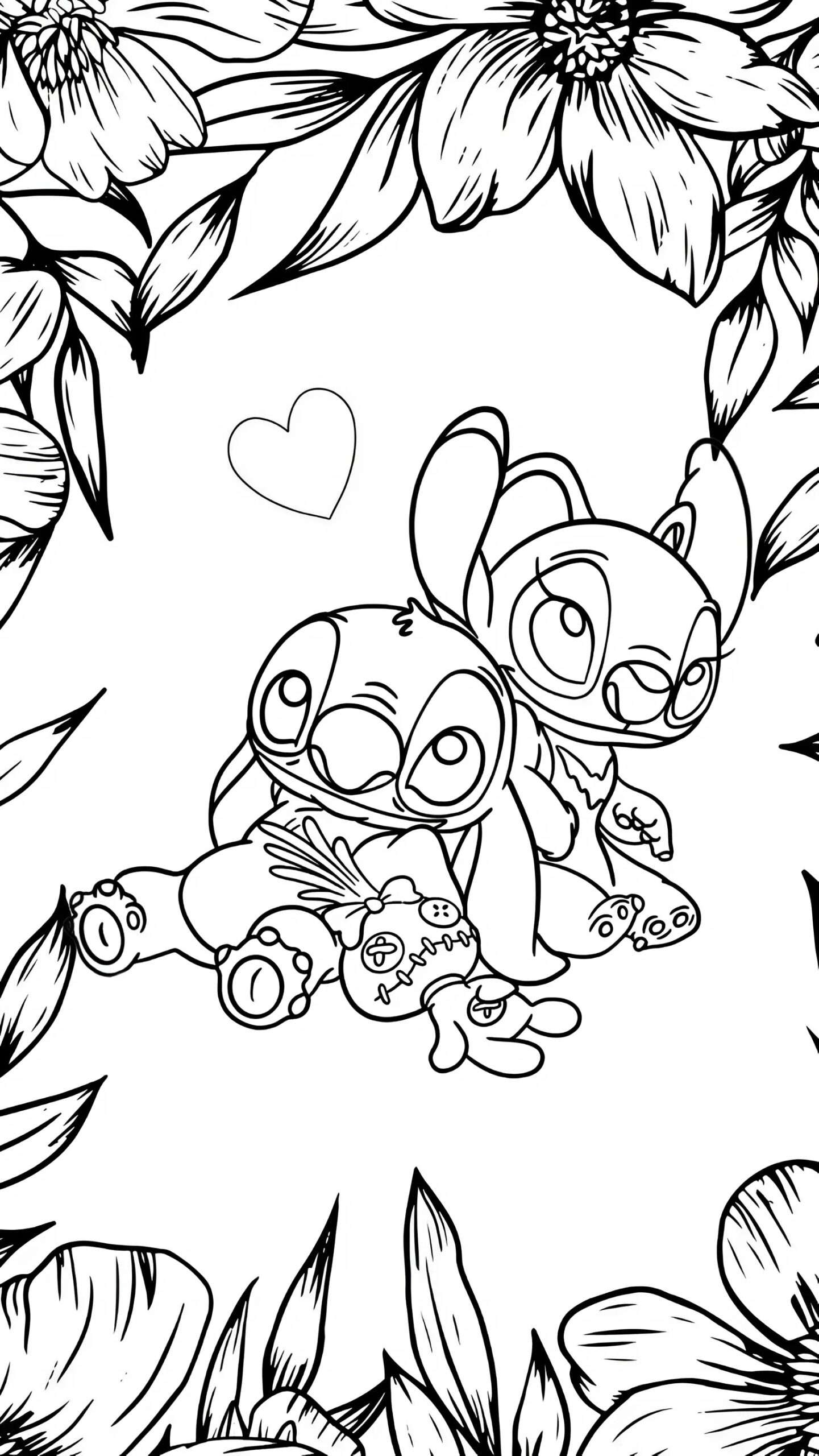 15 Stitch And Angel Coloring Pages To Print In 2025
