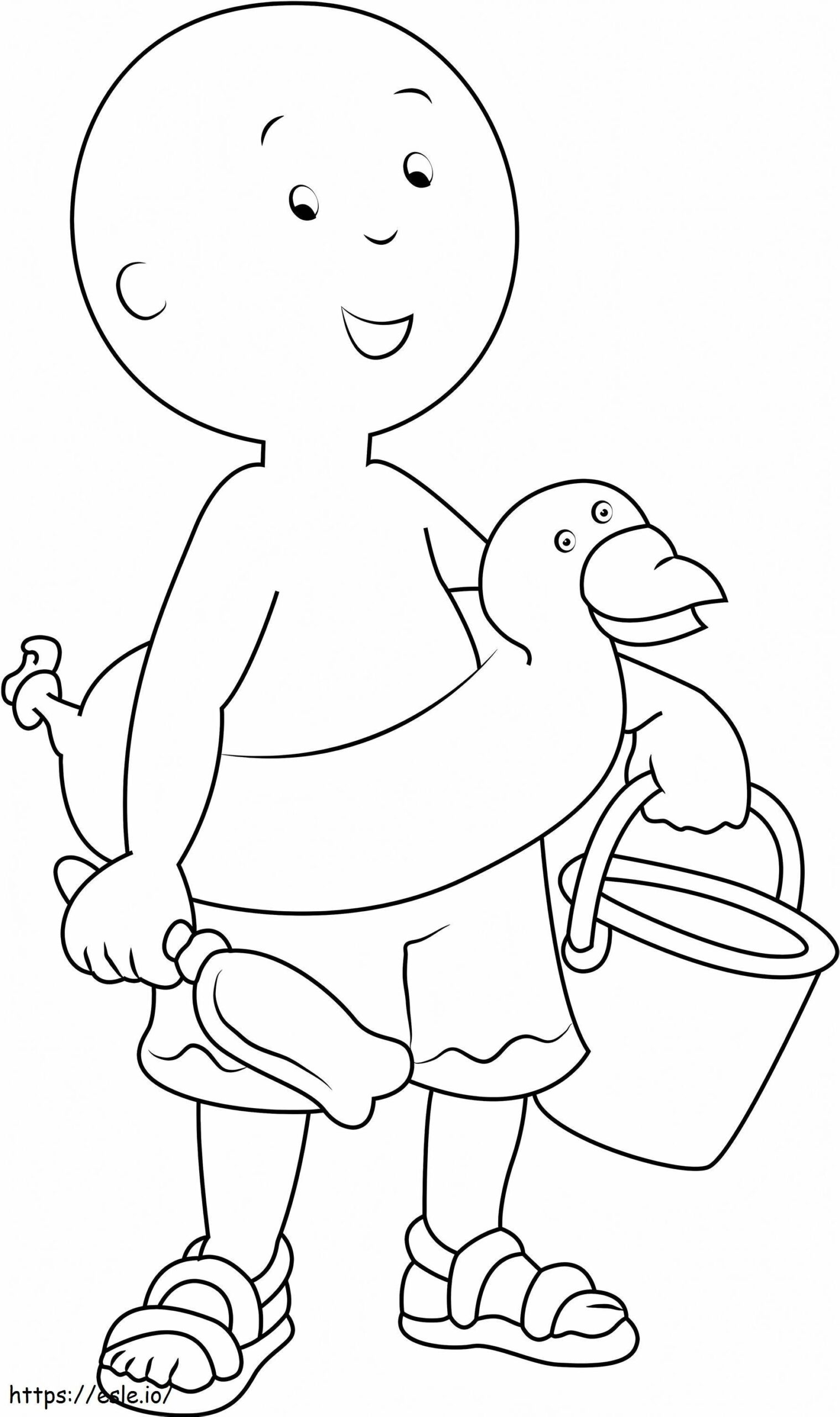 1530758120 Caillou On Beacha4 Coloring Page