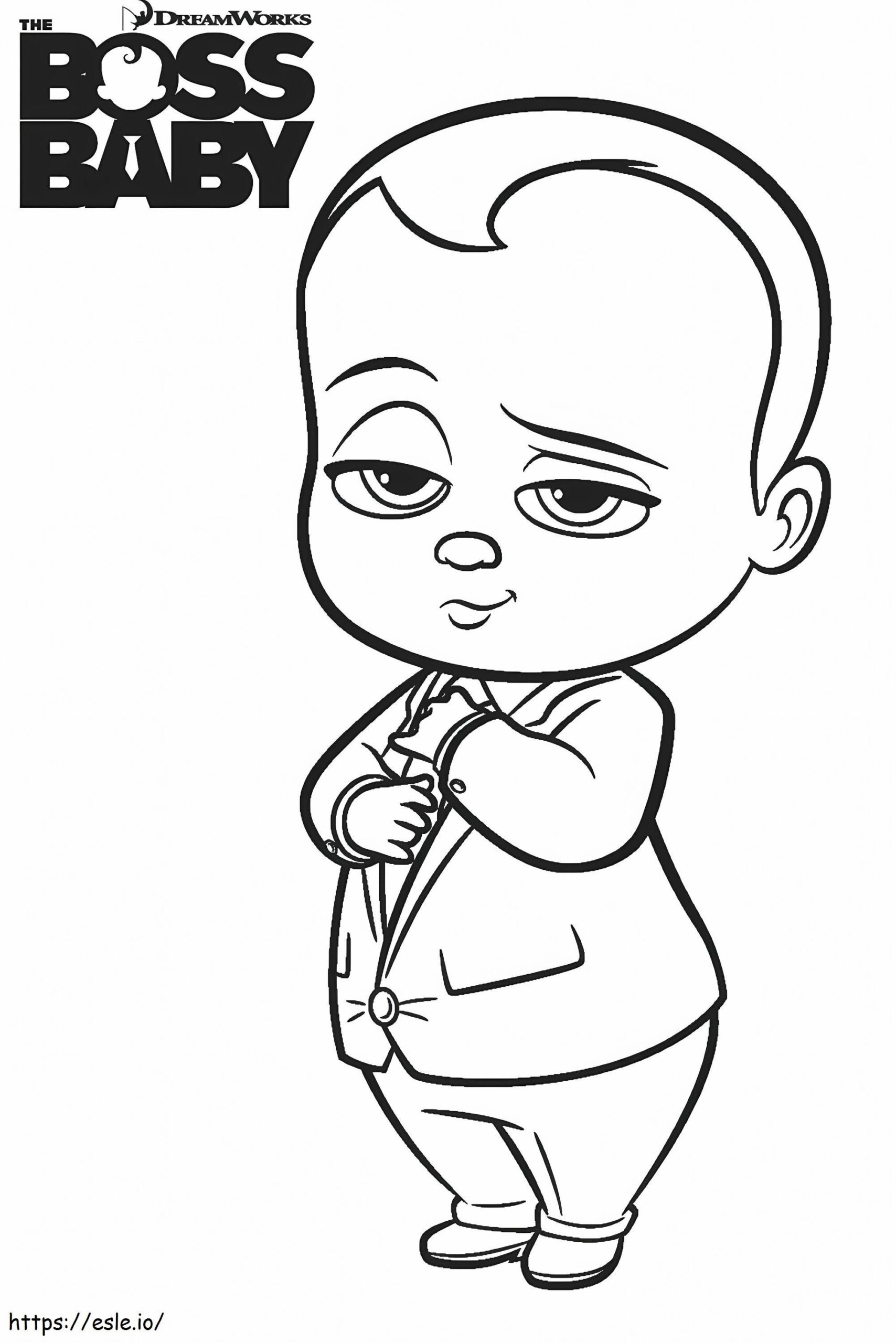 1530932901 Boss Baby A4 Coloring Page