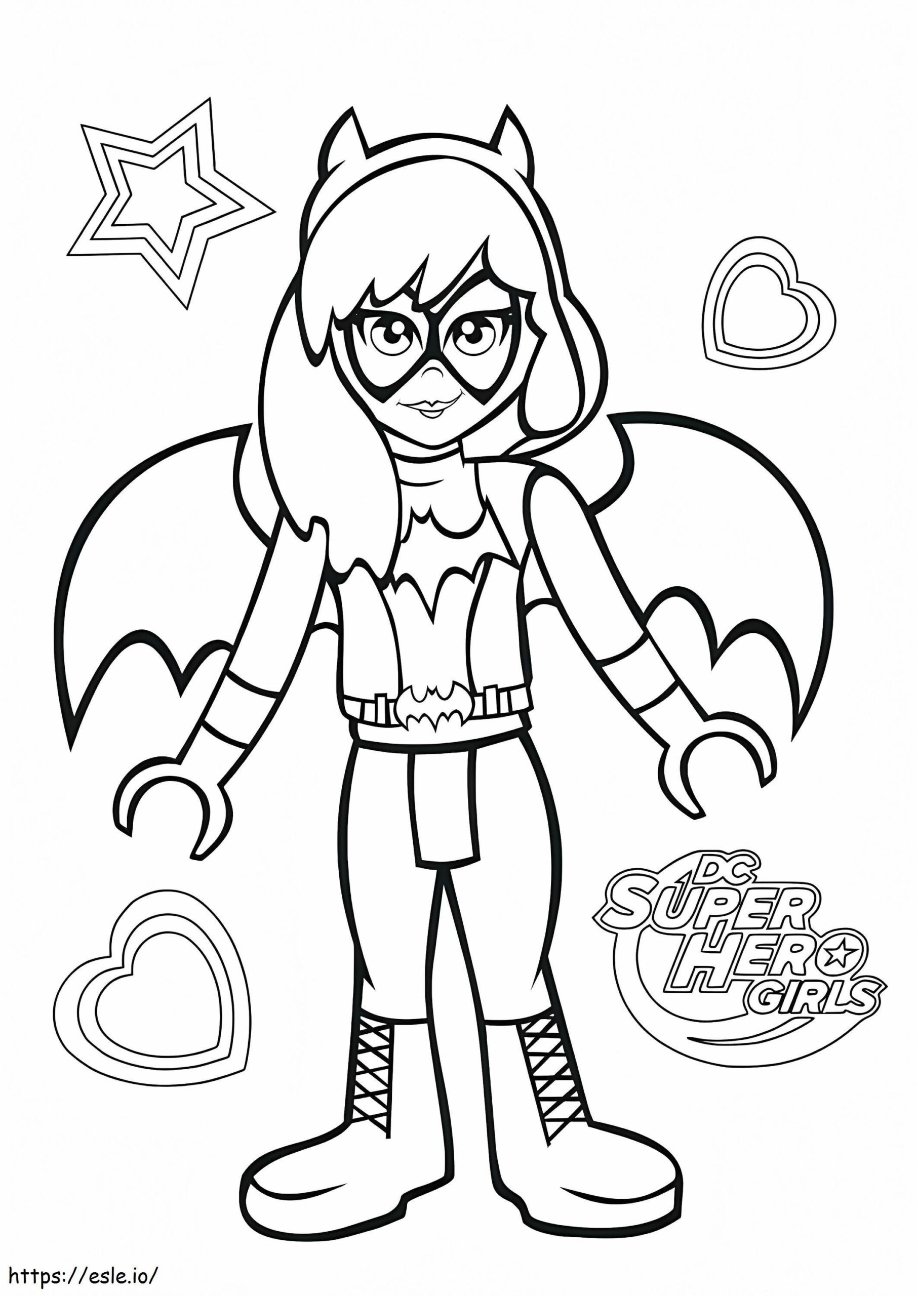 1533174071 Batgirl A4 Coloring Page