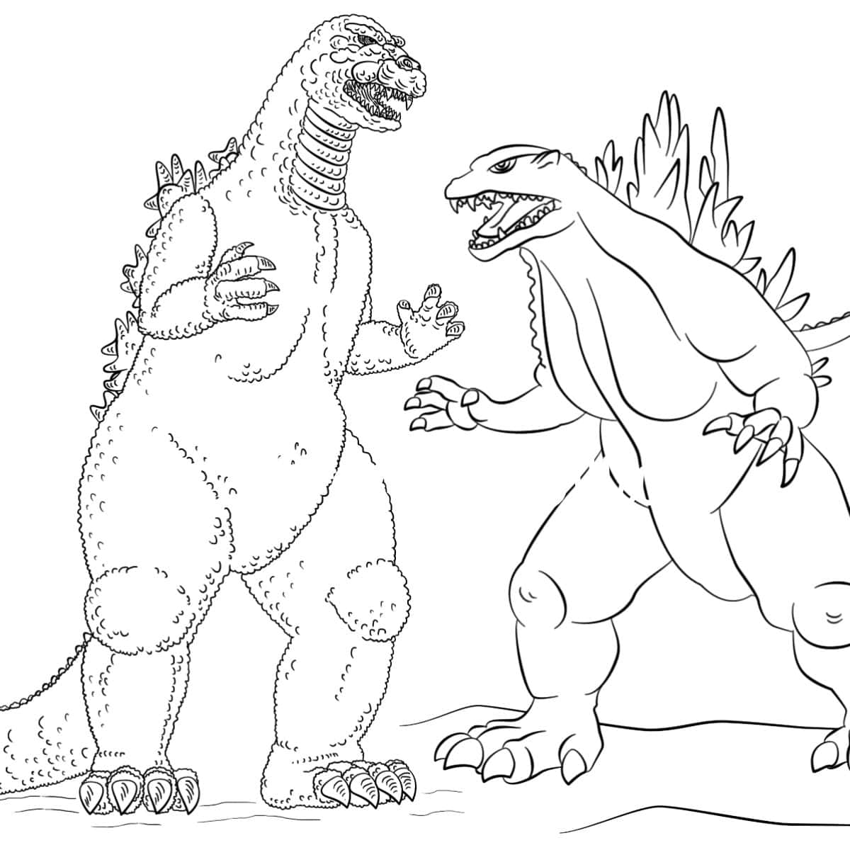 Godzilla King Kong Coloring Pages