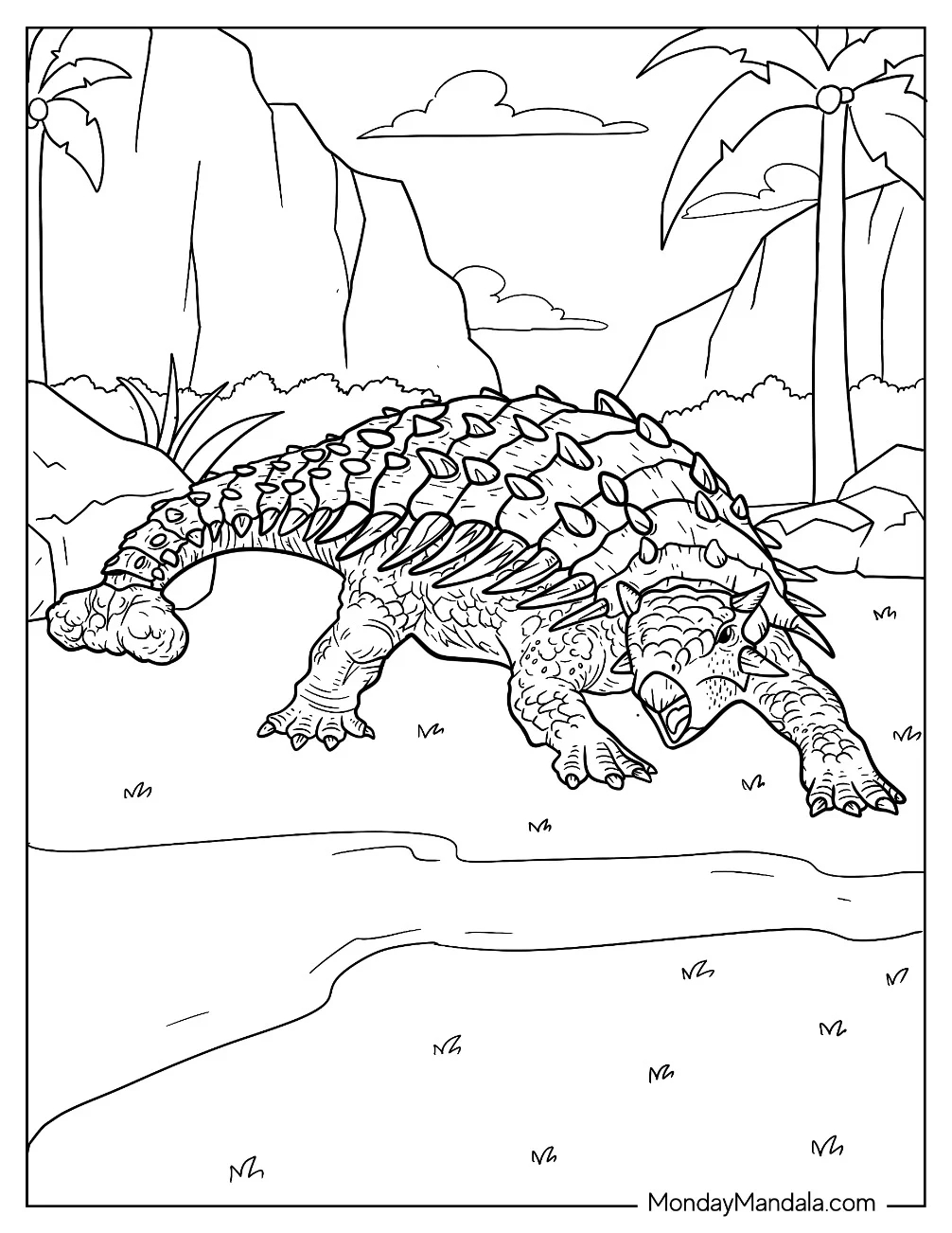 20 Ankylosaurus Coloring Pages Free PDF Printables 