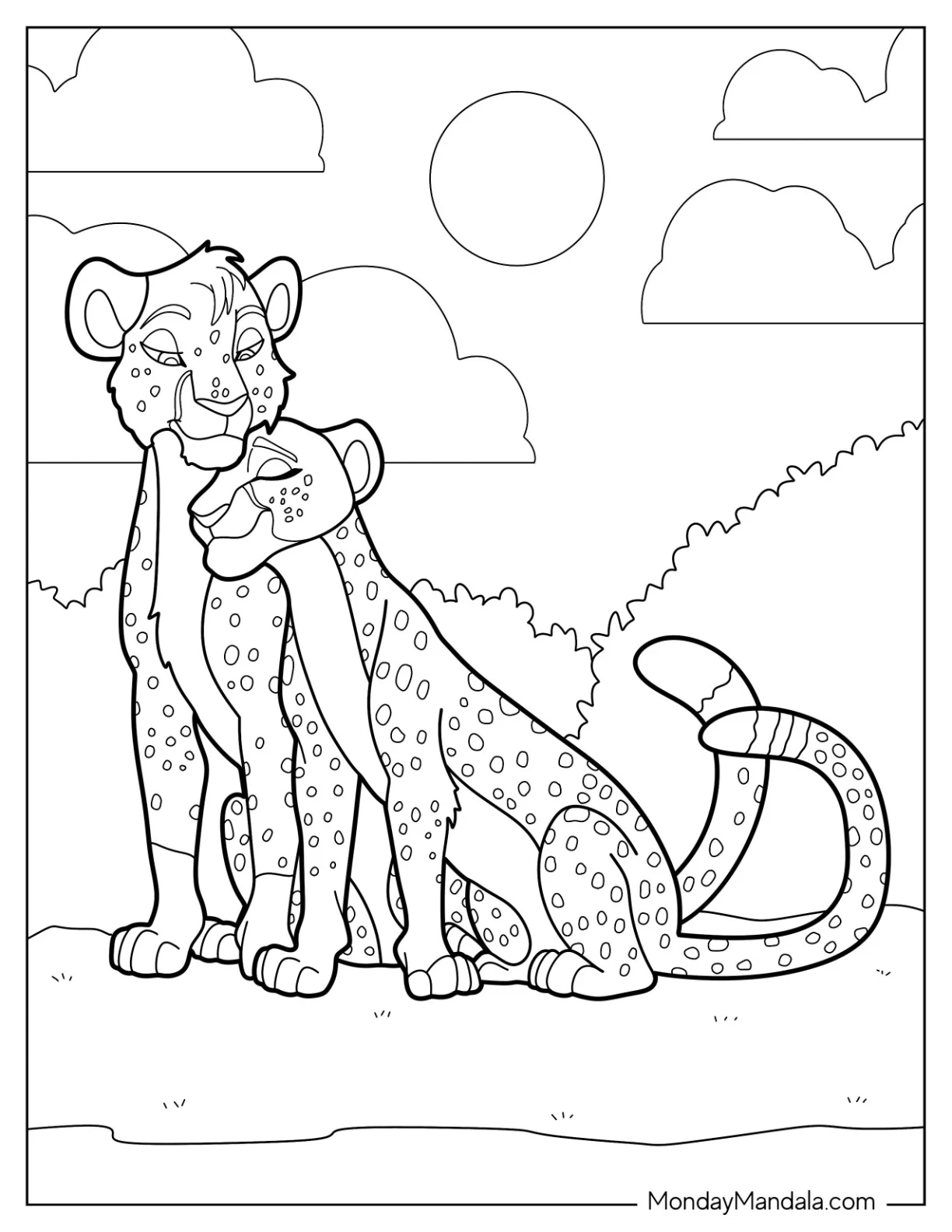 20 Cheetah Coloring Pages Free PDF Printables 