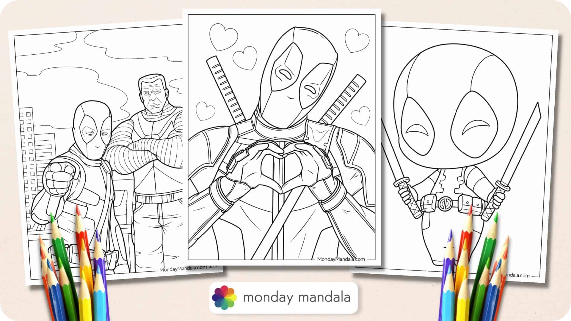 20 Deadpool Coloring Pages Free PDF Printables 