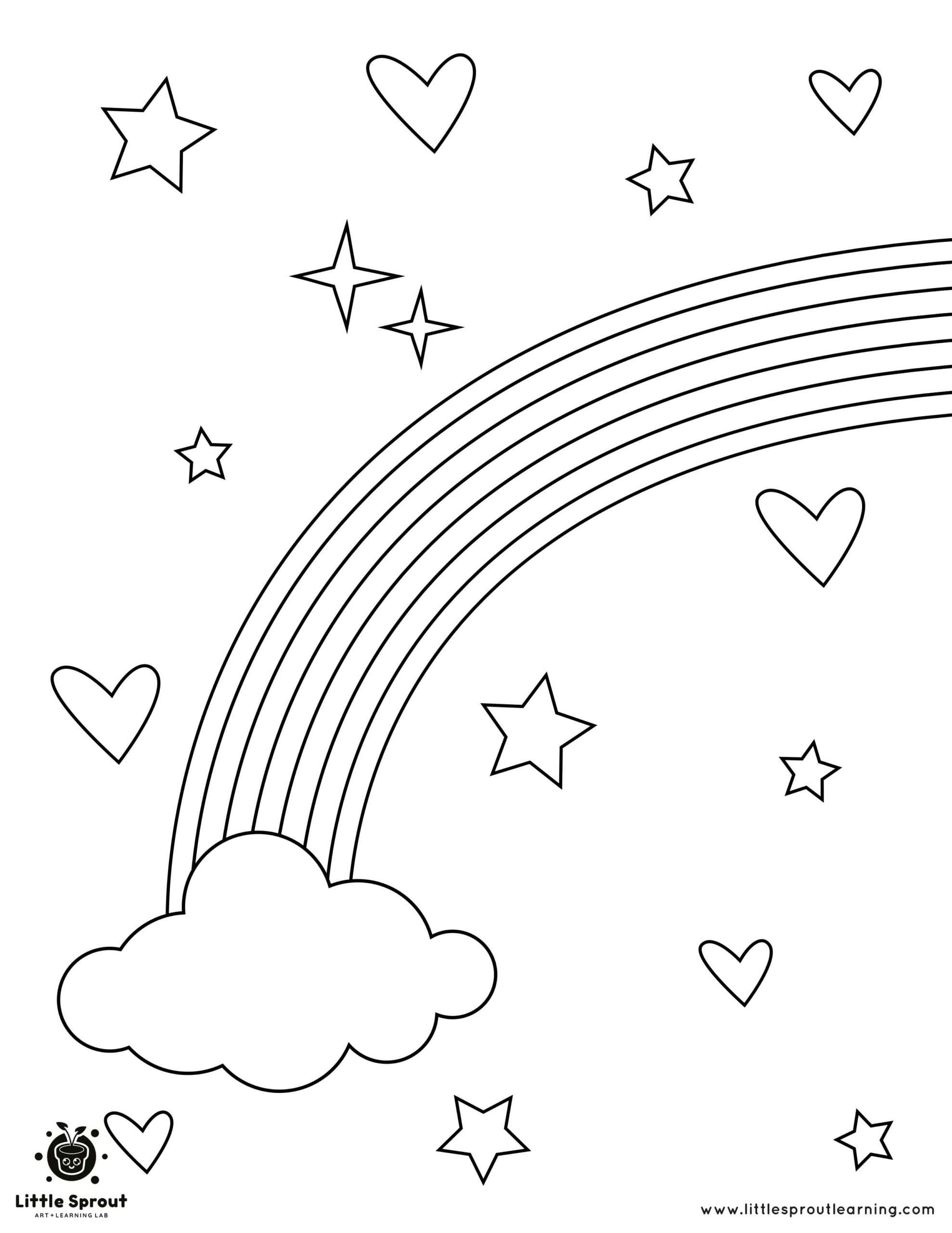 20 Fun Free Rainbow Coloring Pages 