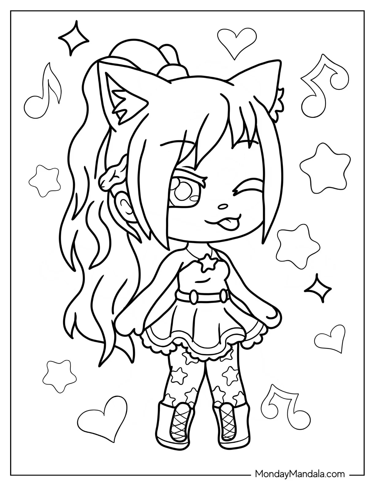 20 Gacha Life Coloring Pages Free PDF Printables 