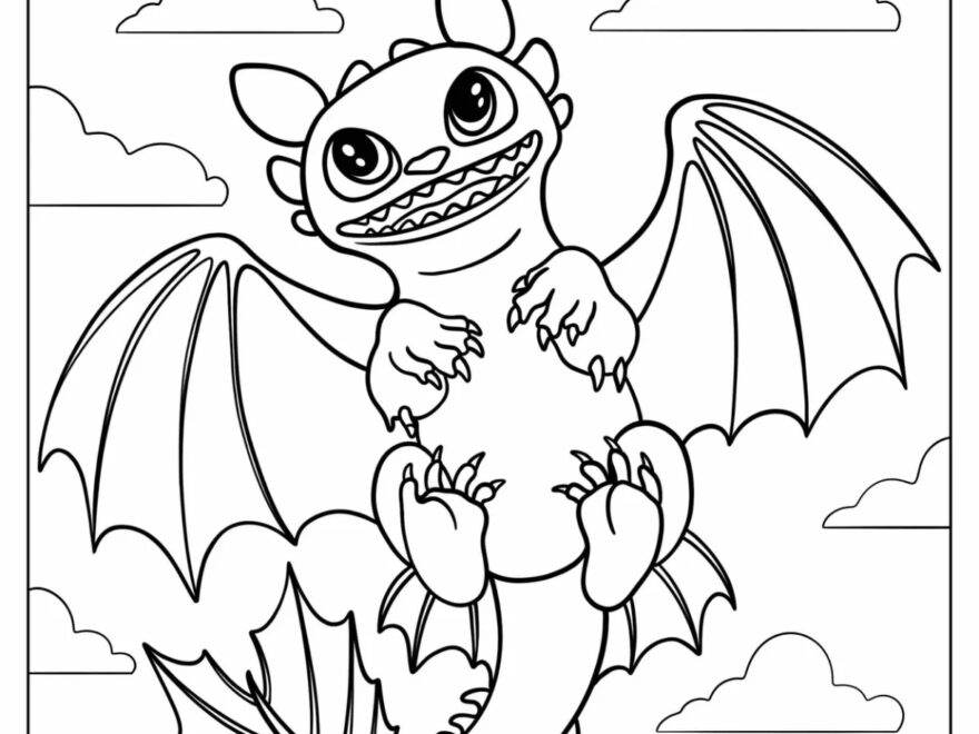 20 How To Train Your Dragon Coloring Pages Free PDFs