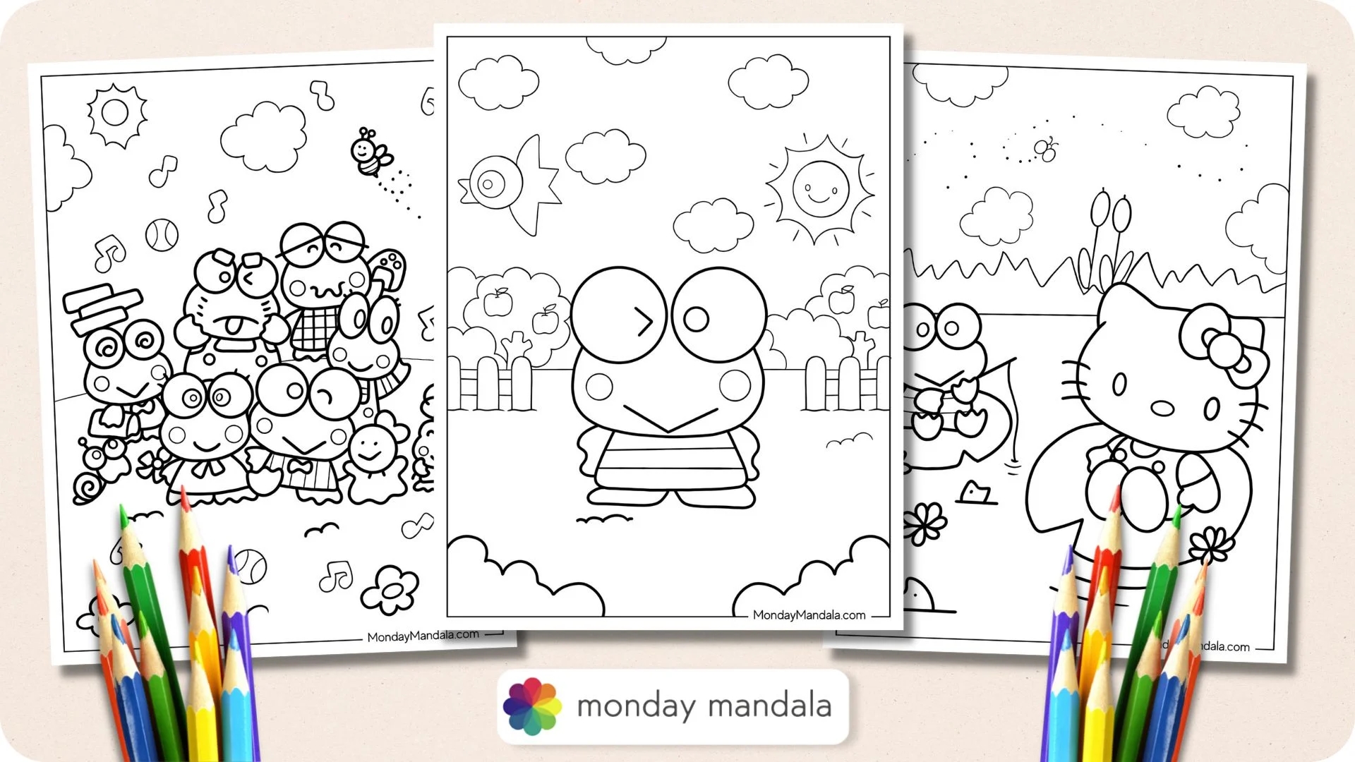 20 Keroppi Coloring Pages Free PDF Printables 