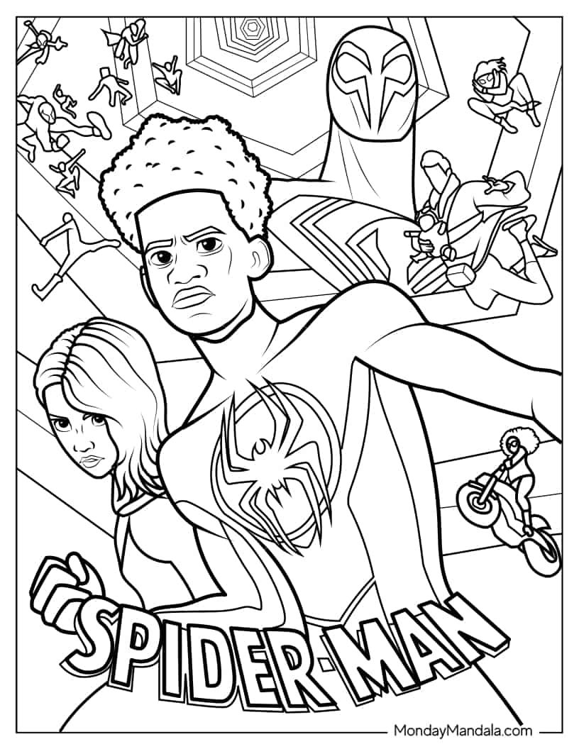 20 Miles Morales Coloring Pages Free PDF Printables 