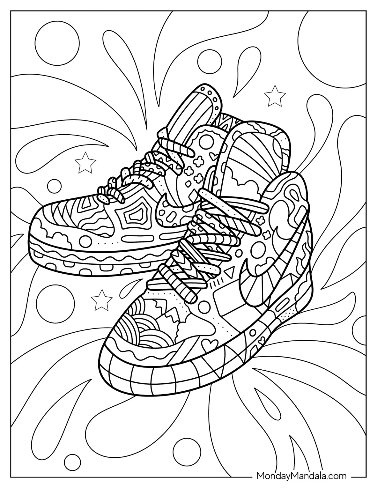 Boy Shoes Coloring Pages