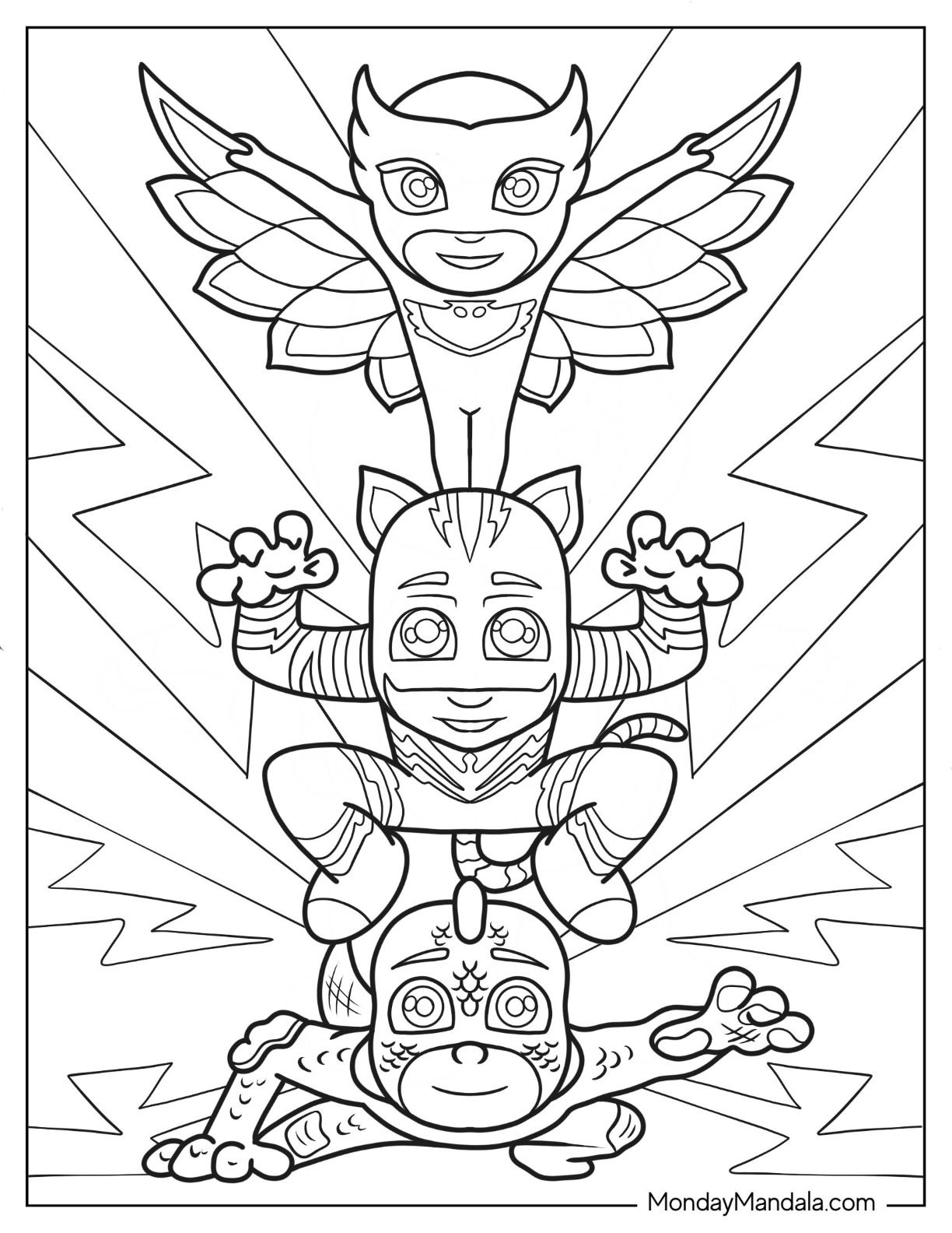 20 PJ Masks Coloring Pages Free PDF Printables Ideas Pj Masks Coloring Pages Coloring Pages Pj Mask