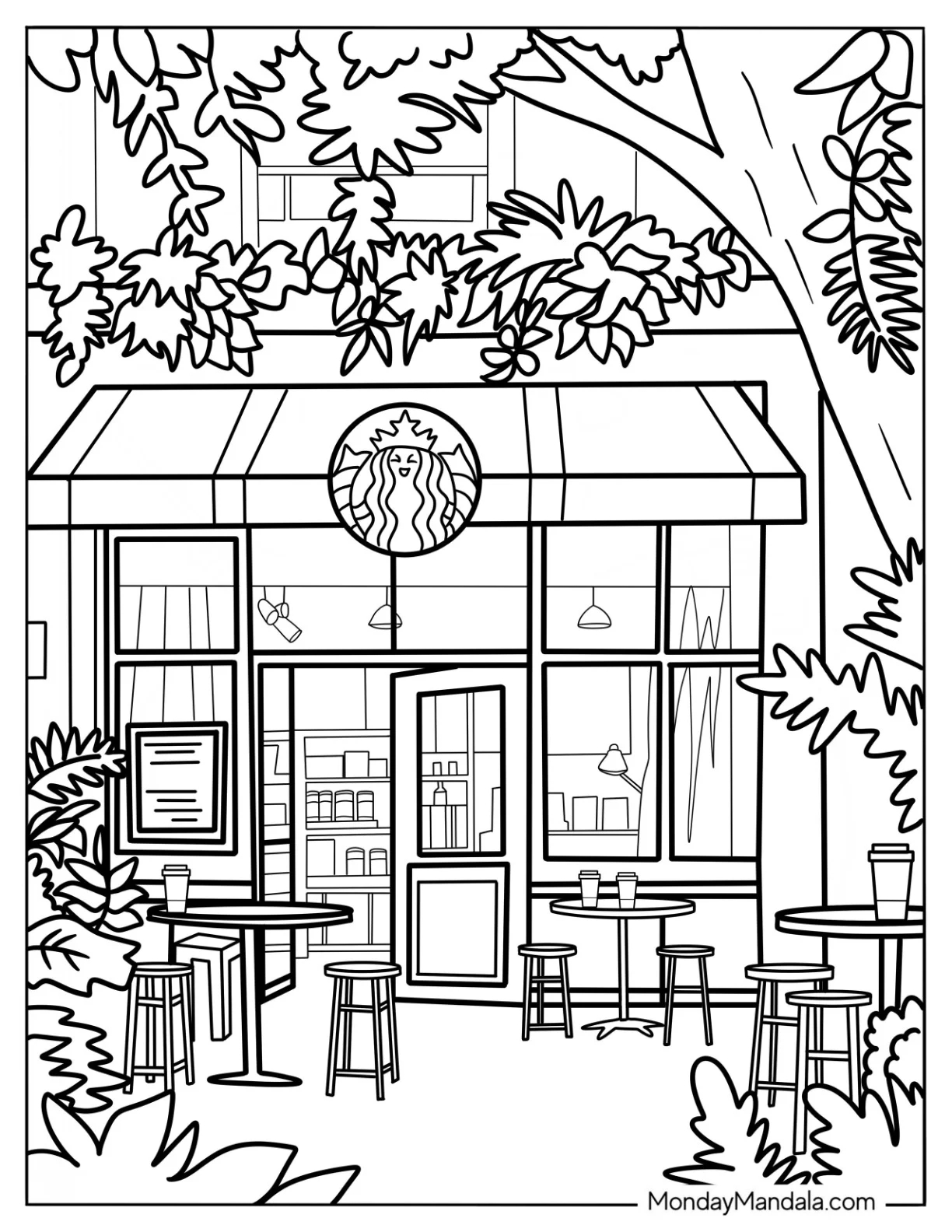 20 Starbucks Coloring Pages Free PDF Printables 