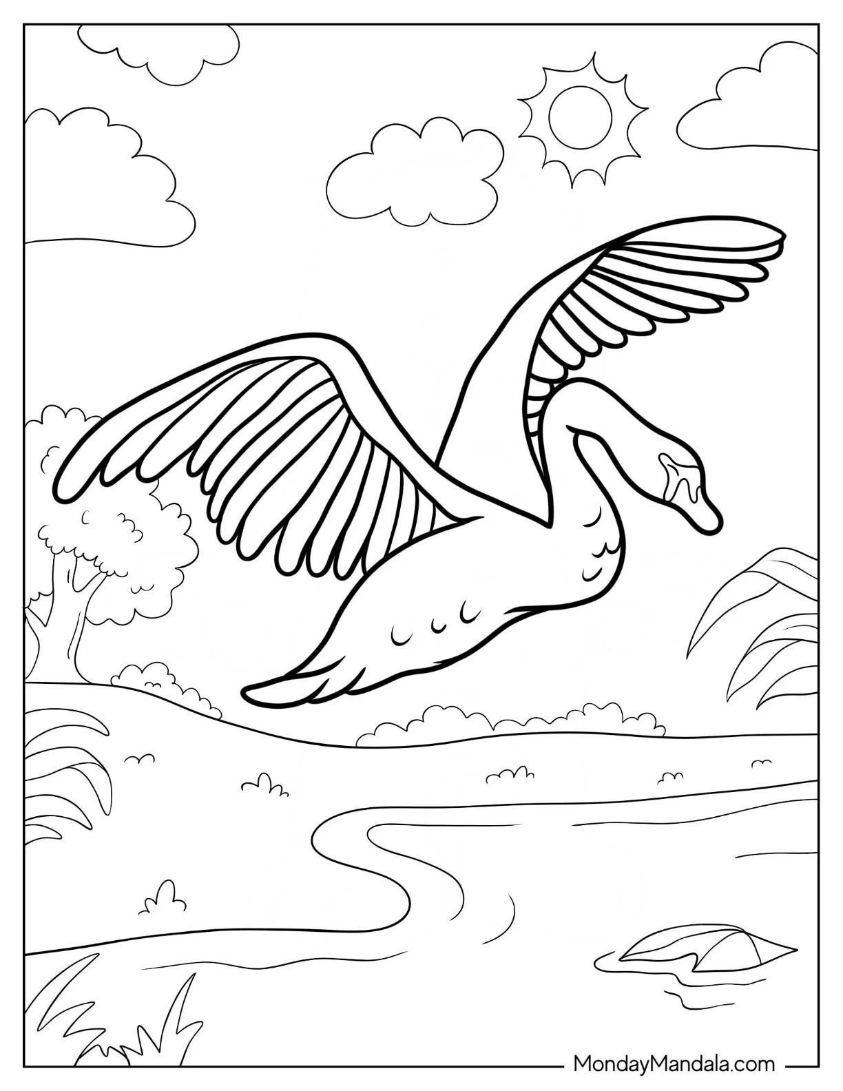 20 Swan Coloring Pages Free PDF Printables 20 Swan Coloring Pages Free PDF Printables