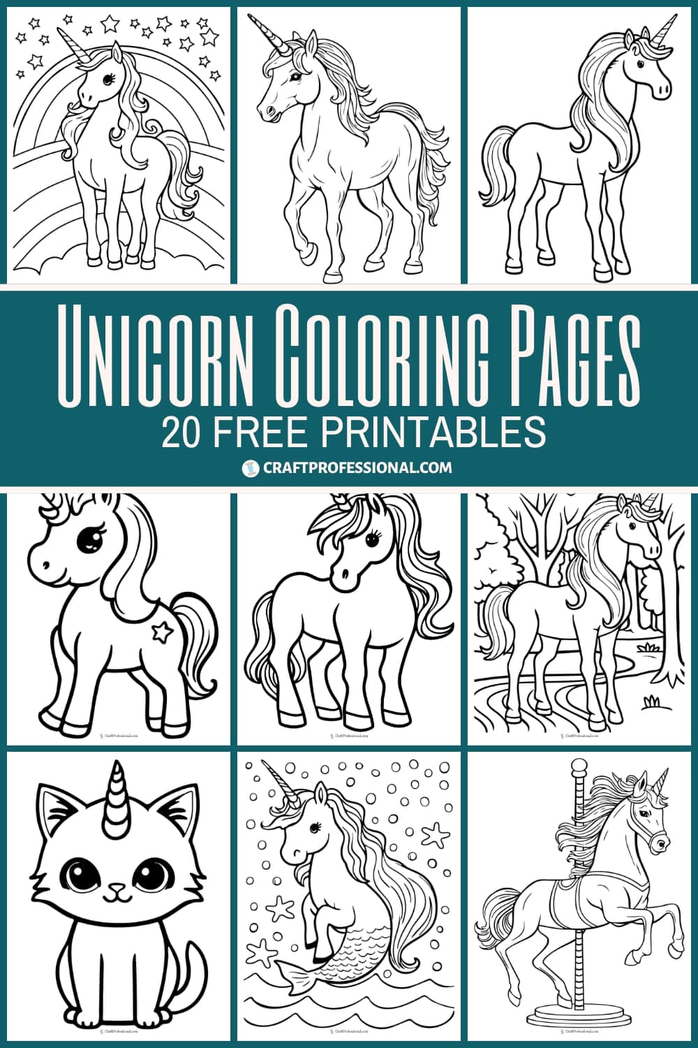 Unicorn Coloring Pages Printable Free Adults