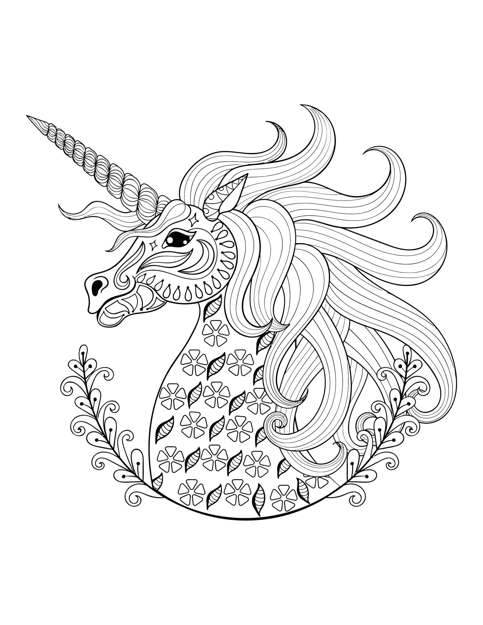 20 Unicorn Mandala Coloring Pages Etsy