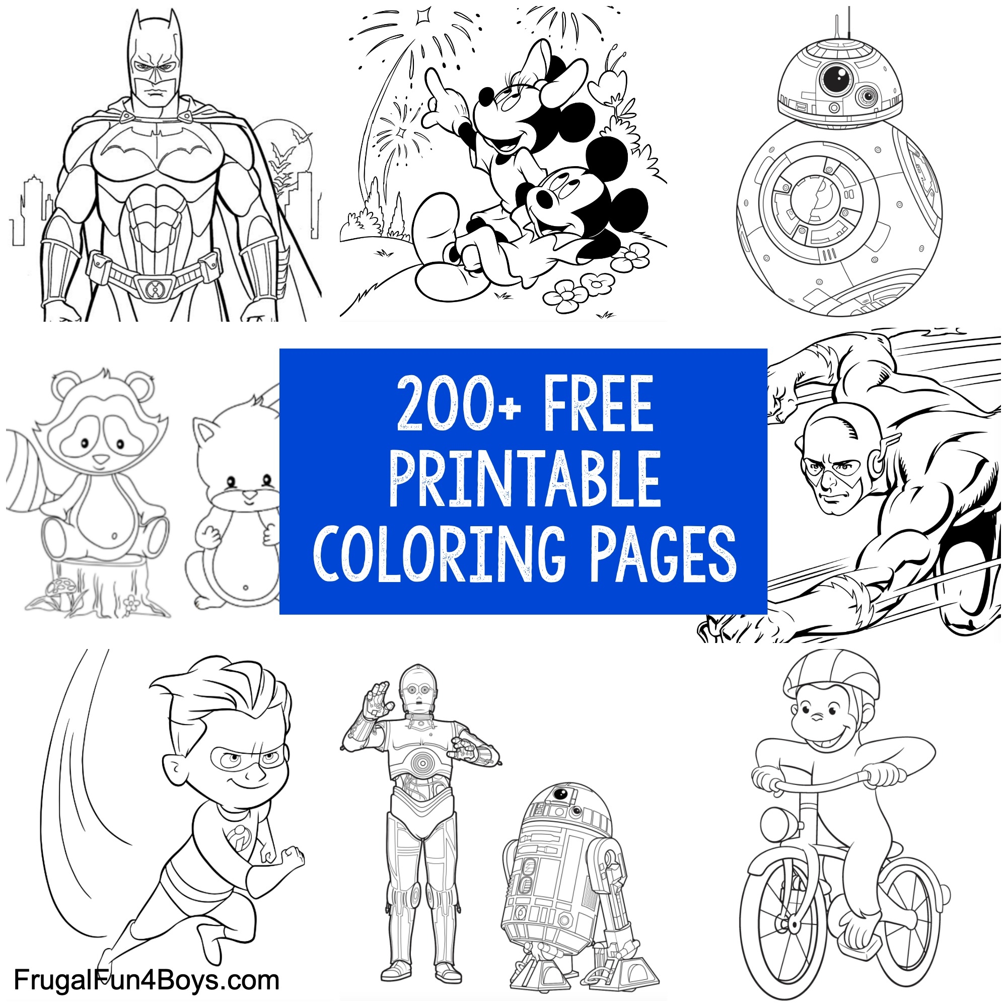 200 Printable Coloring Pages For Kids Frugal Fun For Boys And Girls