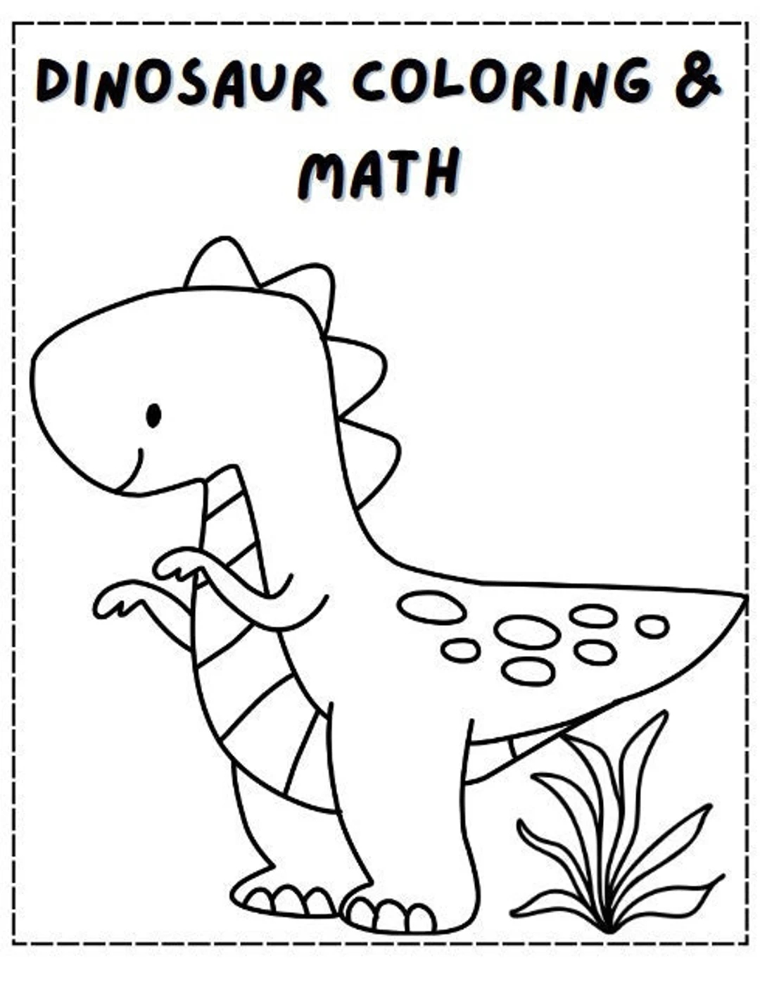 23 Dinosaur Math Coloring Pages dino Coloring Sheets preschool kindergarten Math Worksheets simple Adding Math Equations For Kids Etsy