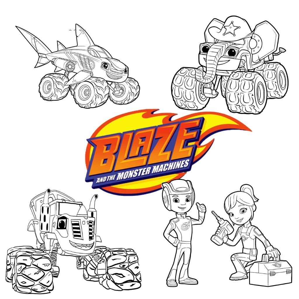 23 Free Blaze Coloring Pages