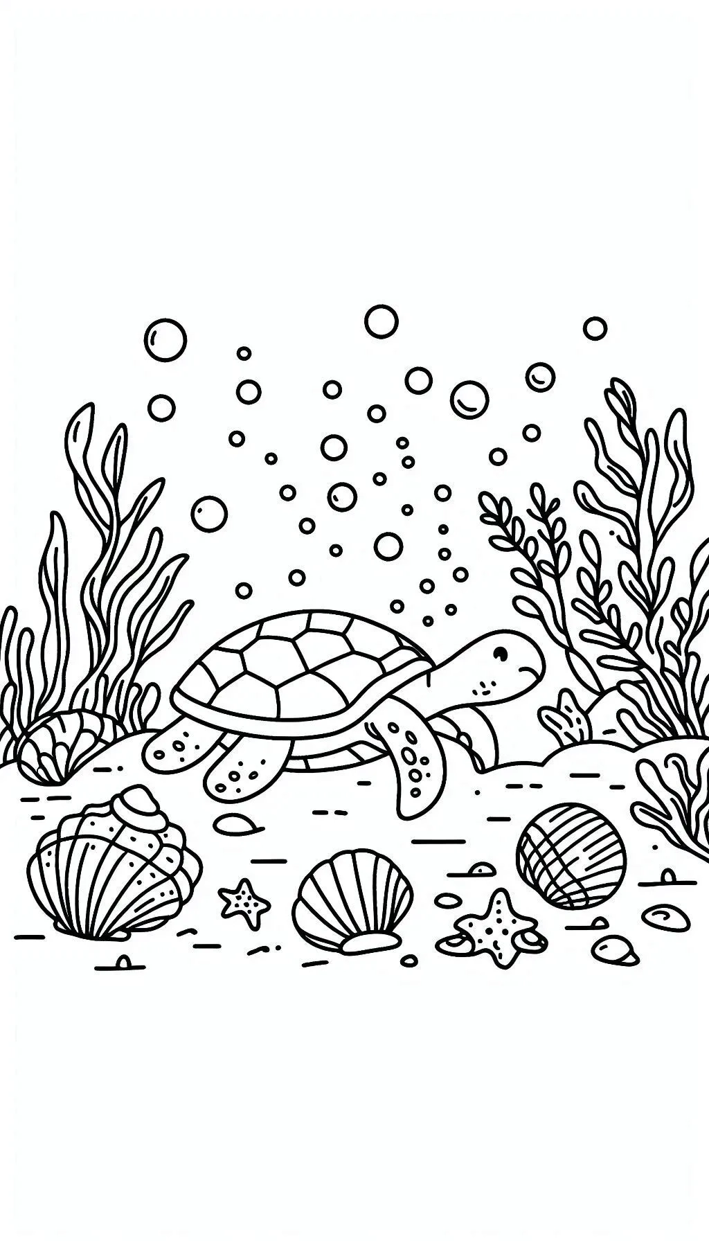 Cute Sea Turtle Coloring Pages