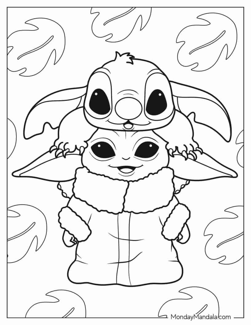 24 Baby Yoda Coloring Pages Free PDF Printables 