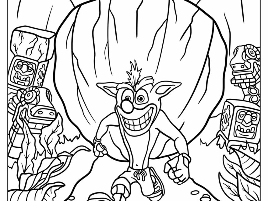 24 Crash Bandicoot Coloring Pages Free PDF Printables