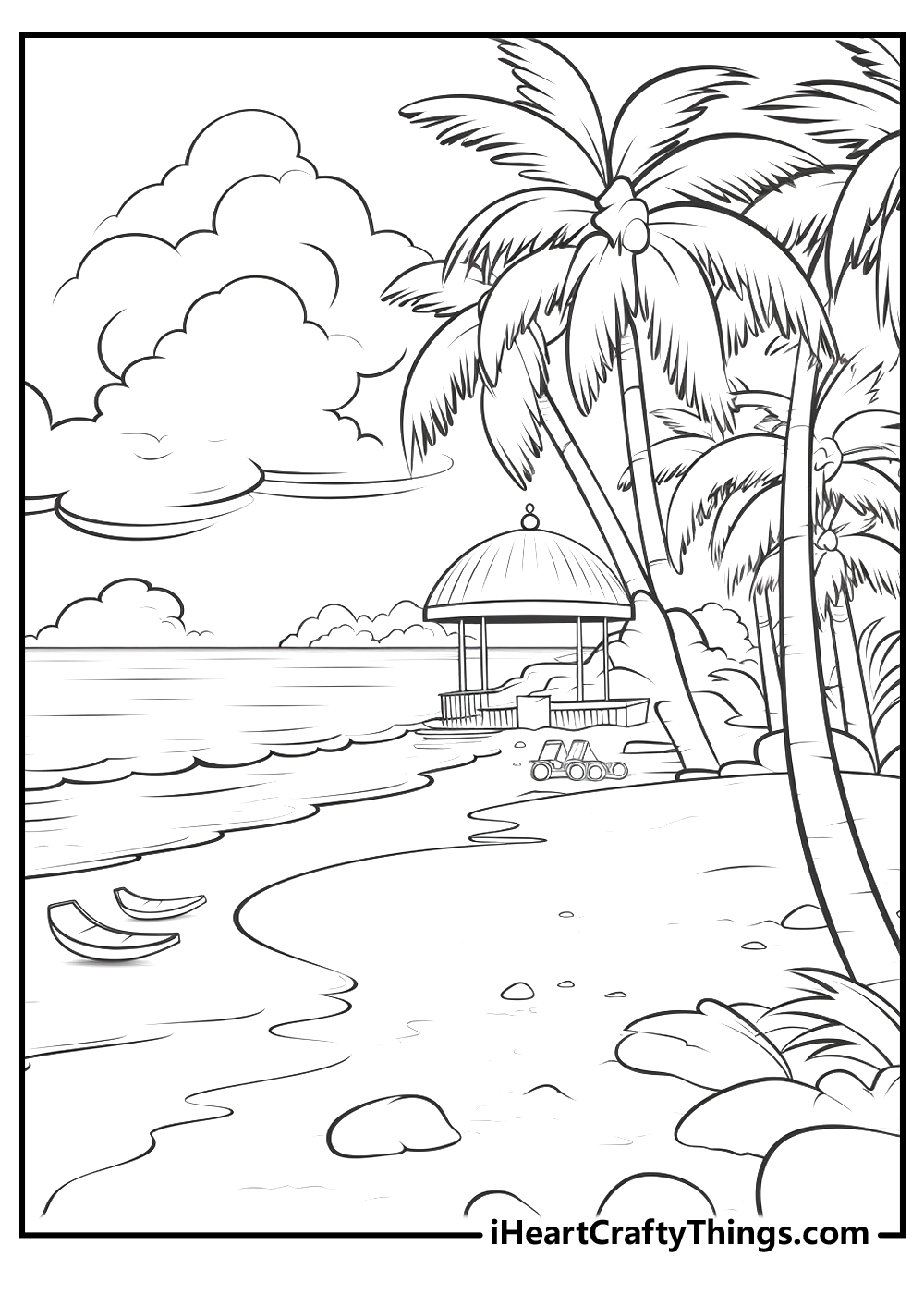 25 Beach Coloring Pages Free Detailed PDF Printables 