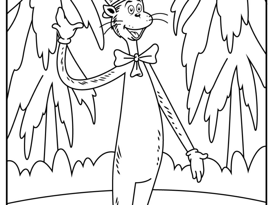 25 Cat In The Hat Coloring Pages 100 Free Printables