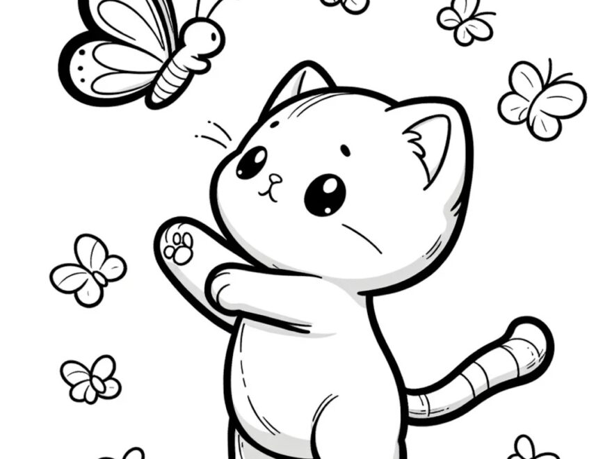 25 Cute Kitten Coloring Pages Cute Cat Coloring Pages Cat Coloring Pack Etsy