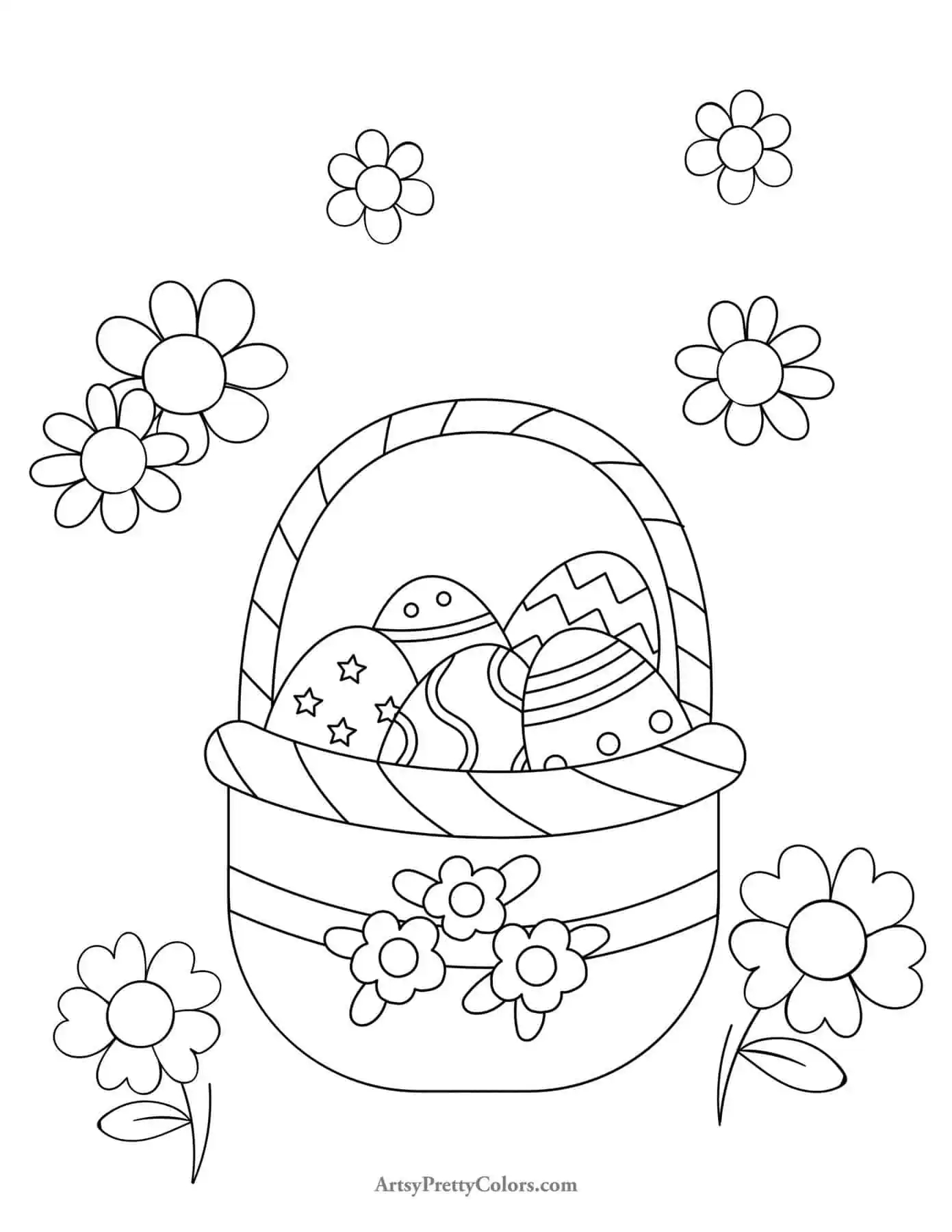 25 Free Easter Coloring Pages For Kids Artsy Pretty Plants