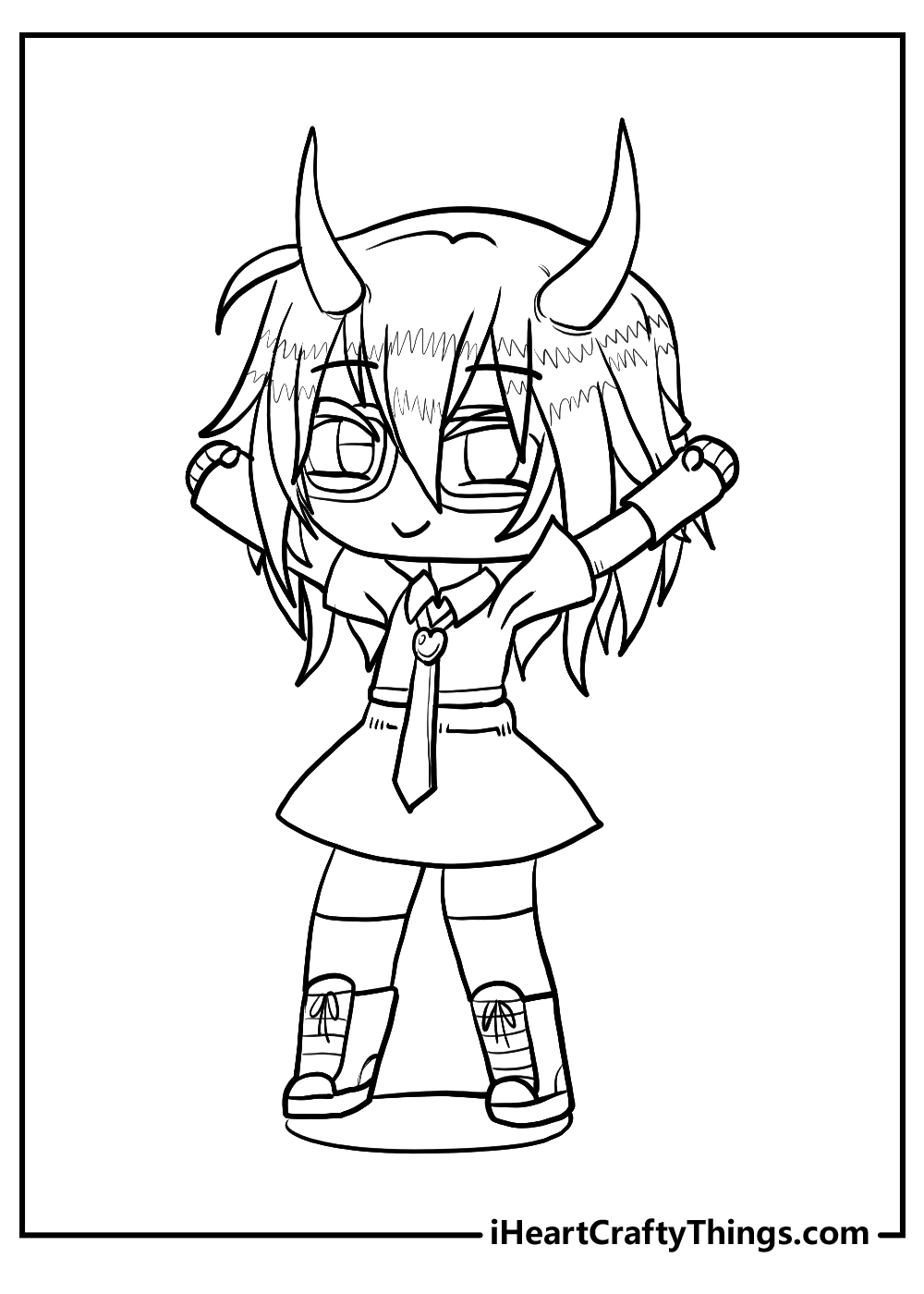 Gacha Character Coloring Pages