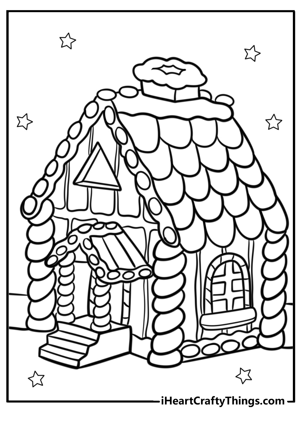 Gingerbread House Coloring Pages To Print