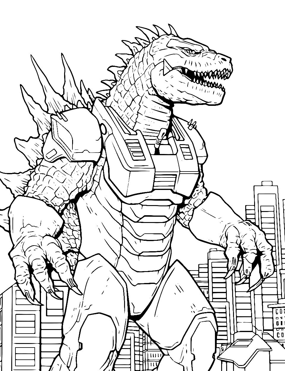 Free Printable Godzilla Coloring Pages For Kids