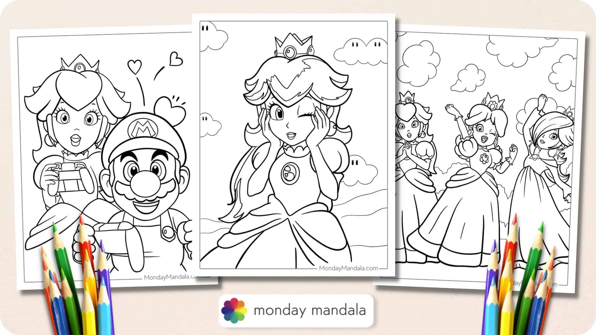 25 Princess Peach Coloring Pages Free PDF Printables 