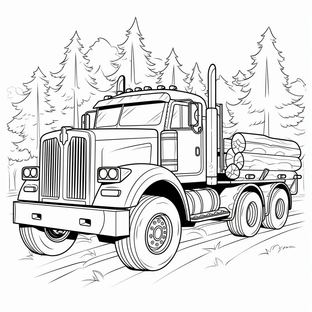 25 Truck Coloring Book Pages Coloring Pages For Kids And Adults Grayscale PDF Printable Digital Download Etsy