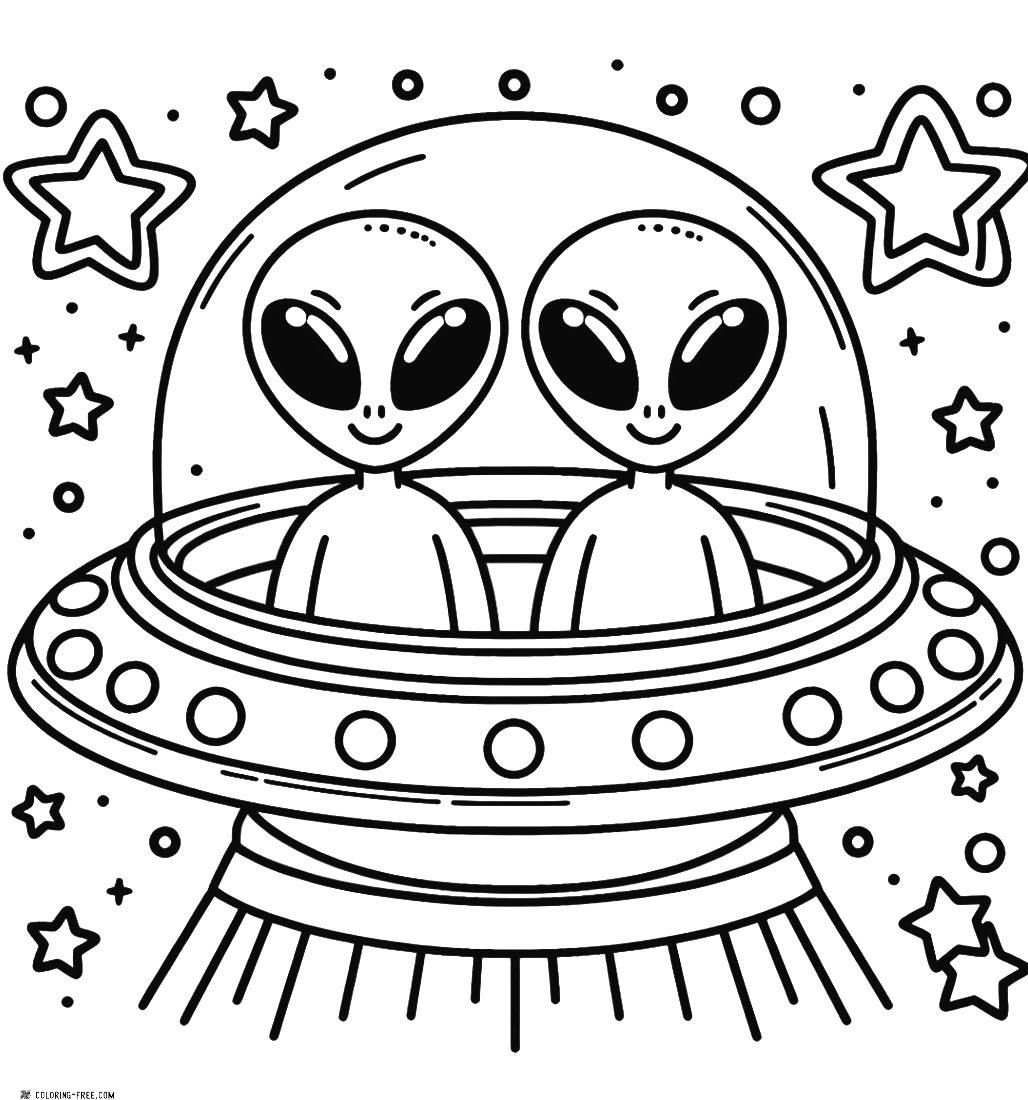 Space Alien Coloring Pages