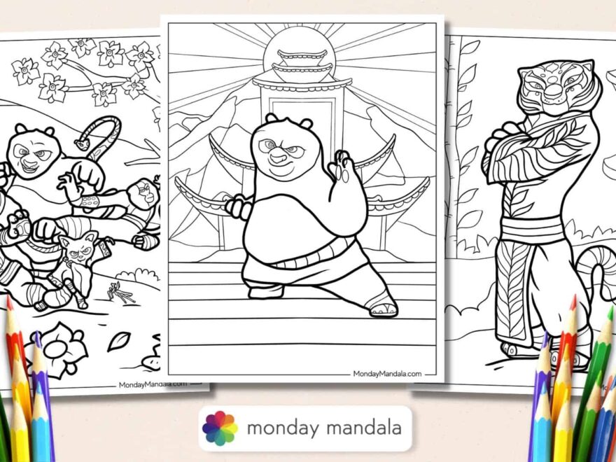 26 Kung Fu Panda Coloring Pages Free PDF Printables